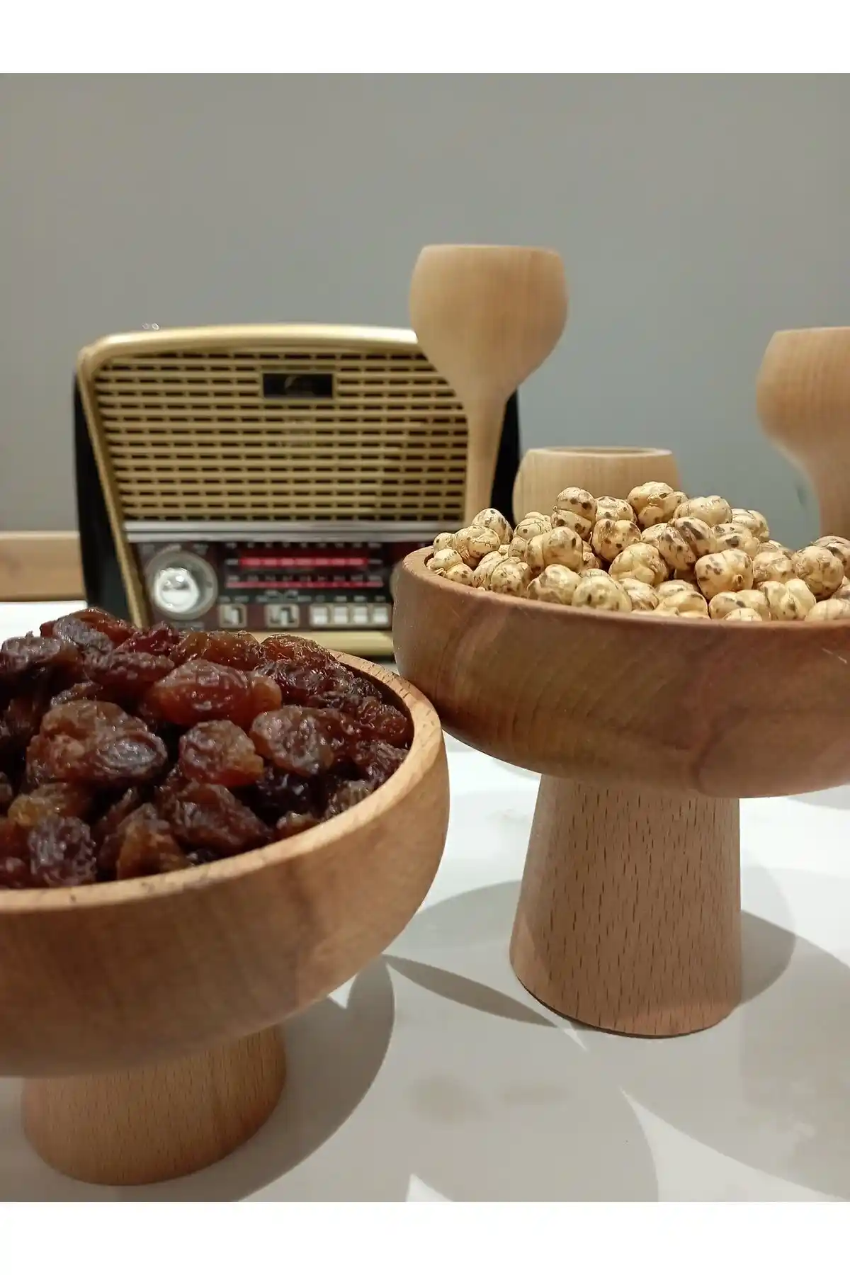 Genel Markalar 2'li Sunum Seti: Modern ve Şık Ahşap Sunum Tabağı Çiftleri