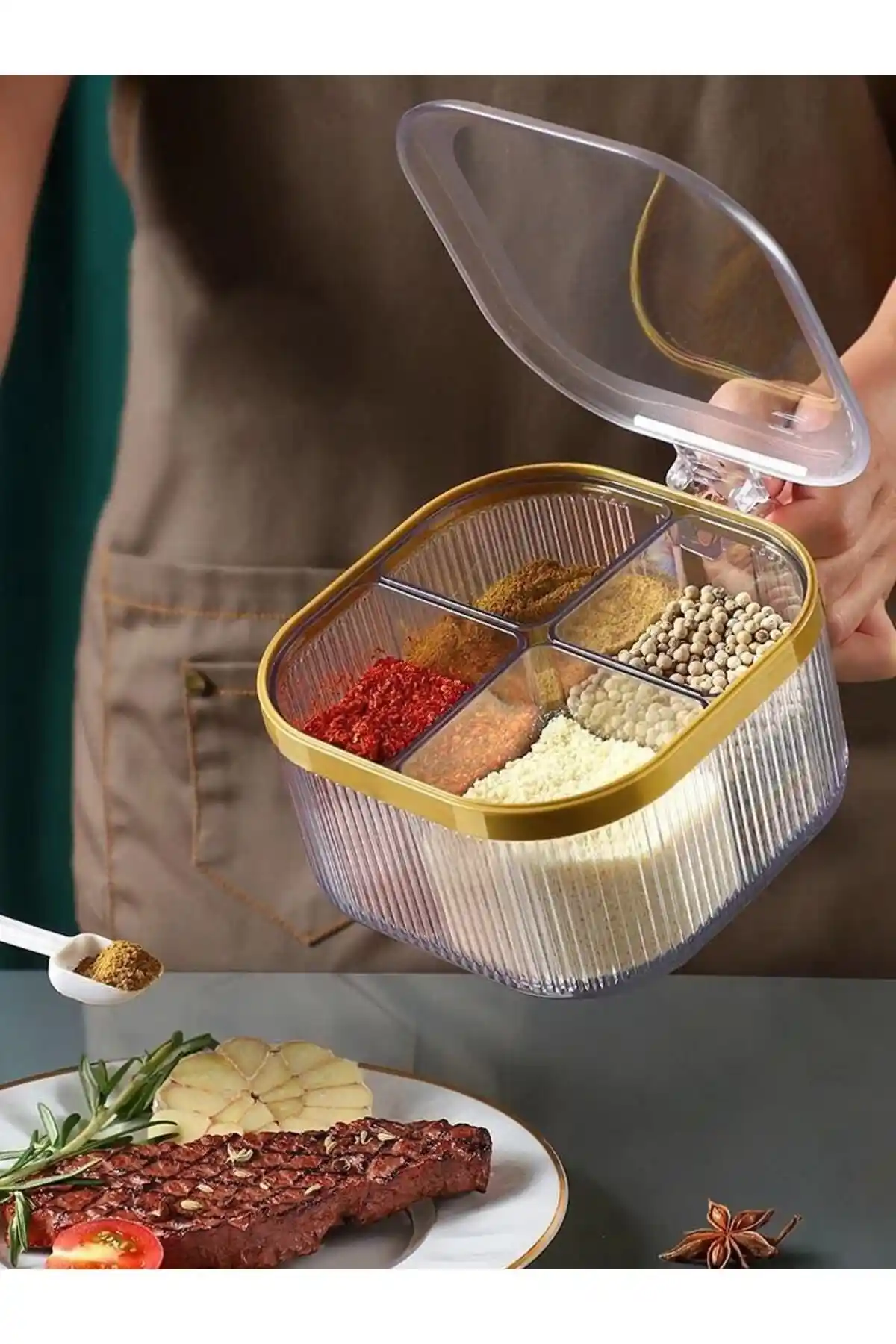 Genel Markalar 4'lü Kristal Baharatlık Seti: Şık ve Pratik Mutfak Çözümü