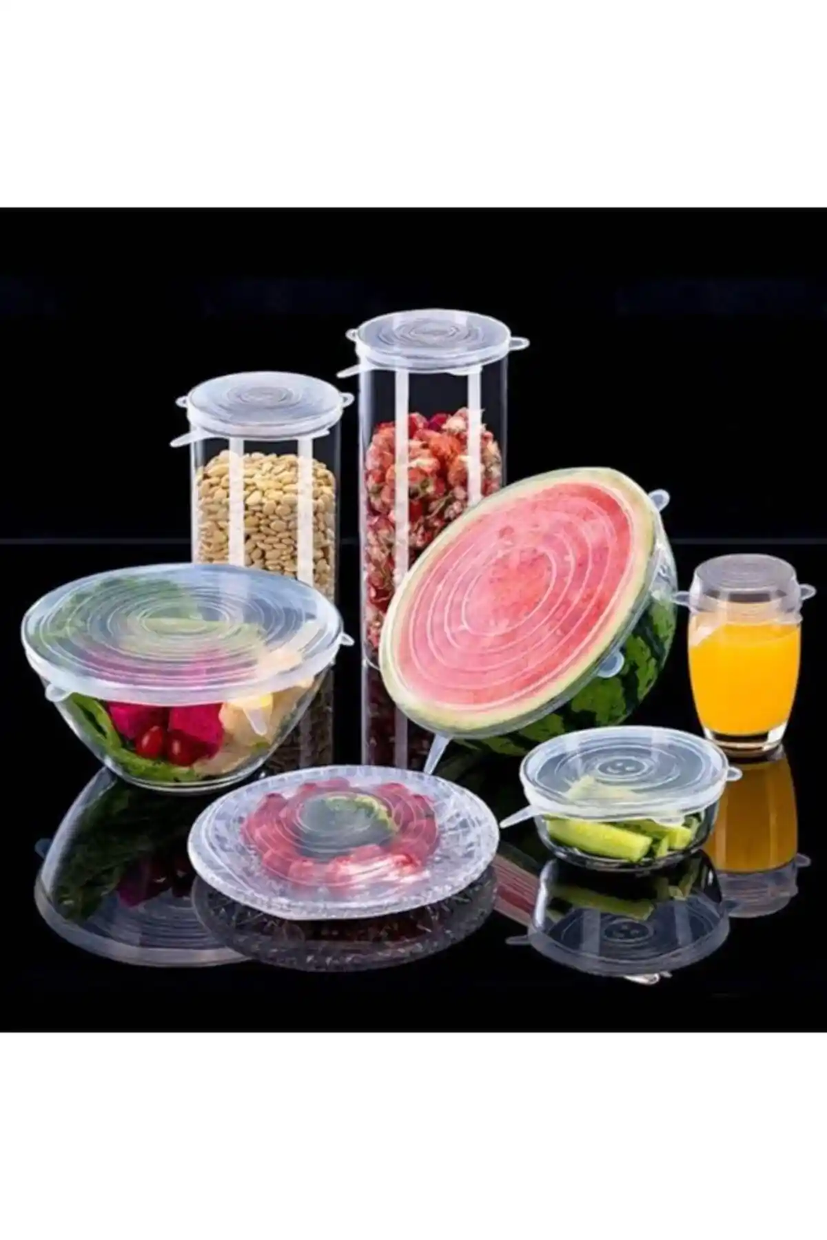 Genel Markalar 6'lı Silikon Streç Kapak Seti ile Gıda Saklama ve Koruma Çözümünüzü Geliştirin
