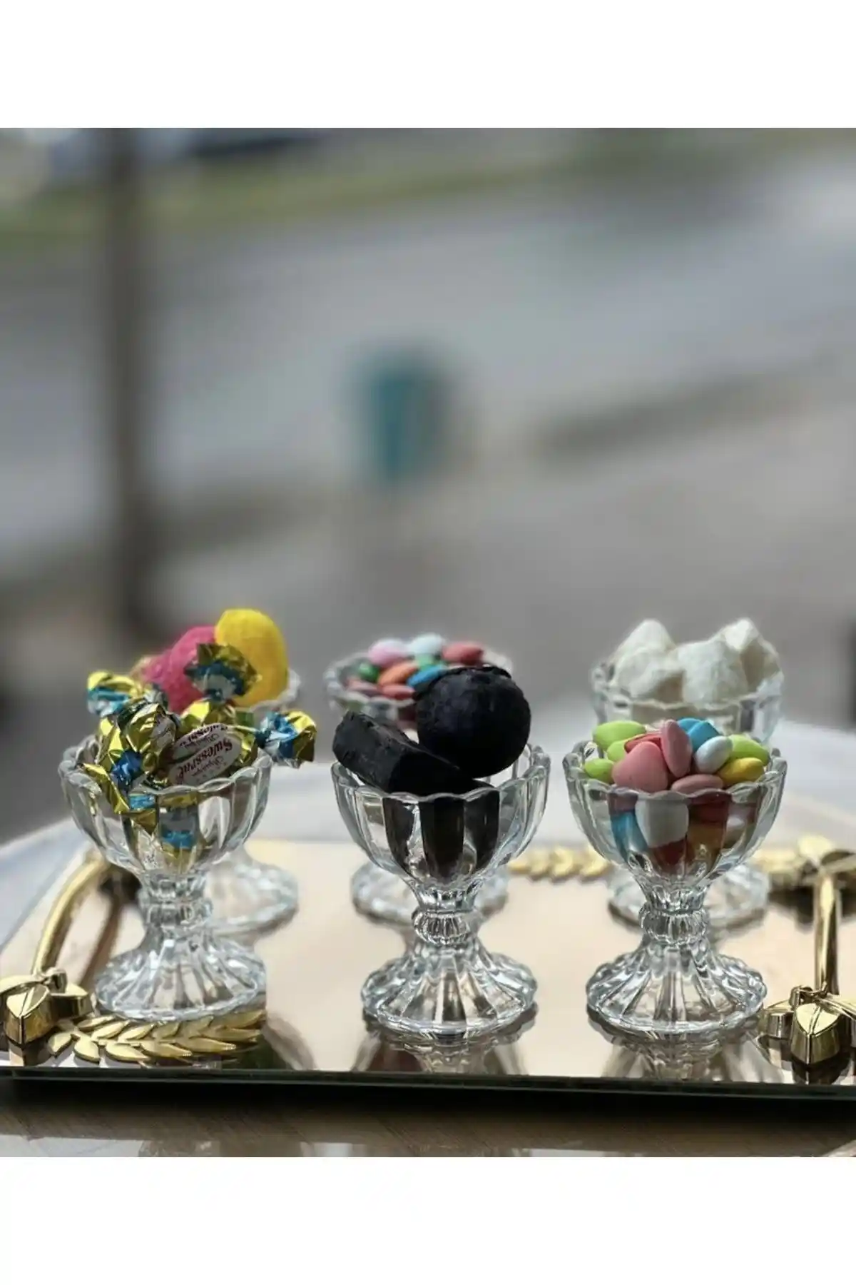 Genel Markalar 6’lı Ayaklı Mini Kahve Yanı Lokumluk ve Şekerlik Şık ve Dayanıklı Tasarım