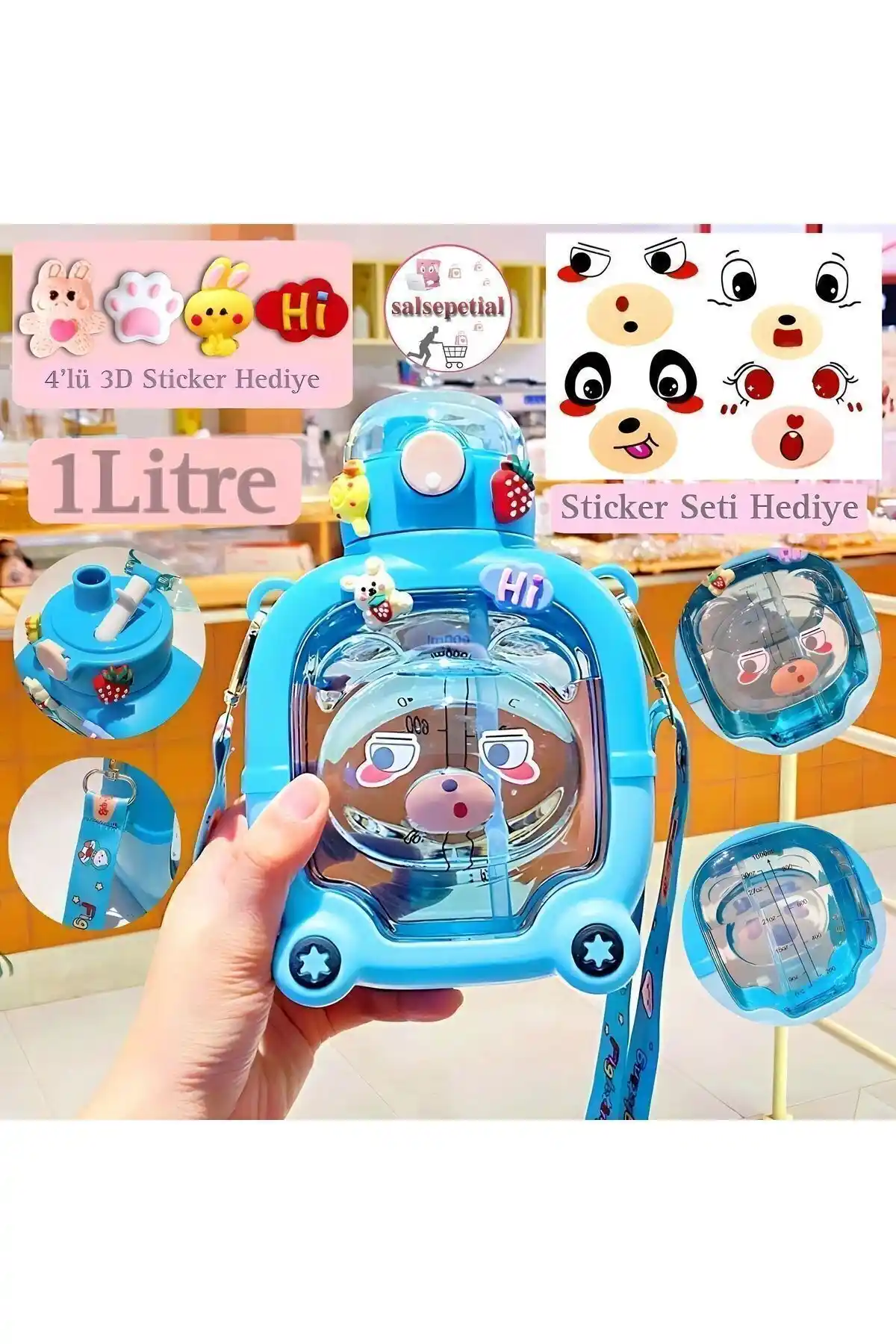 Genel Markalar Ayıcık Su Matarası: Çocuklar ve Yetişkinler İçin Pratik ve Şık İçme Kabı