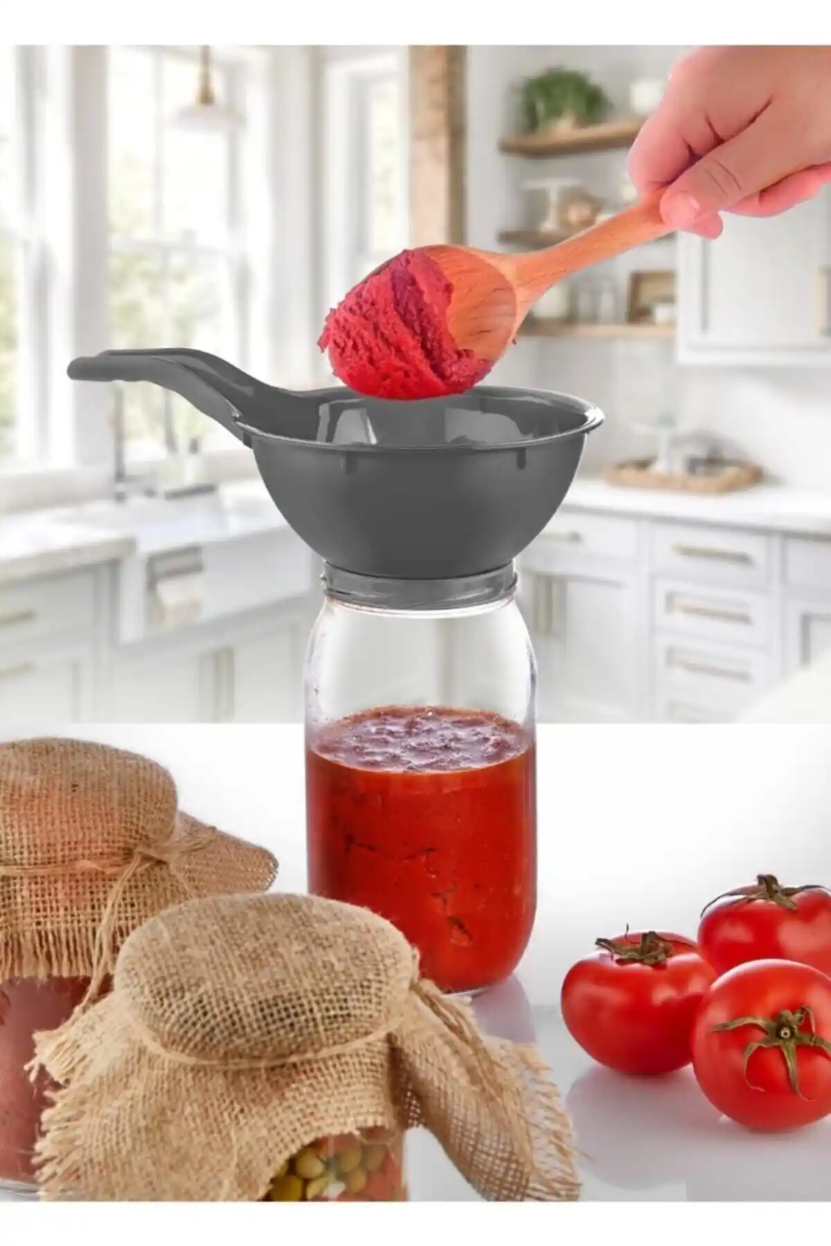 Genel Markalar Beyaz Saplı Kavanoz ve Vi Caro Pratik Servis Huni Seti Karşılaştırması