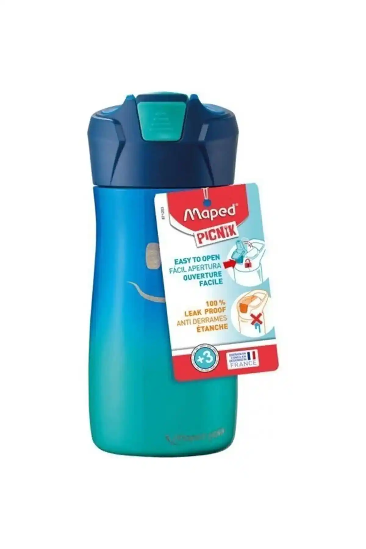 Genel Markalar Picnik 430ml Çelik Matara Çocuklar İçin Güvenli ve Eğlenceli Su Kabı