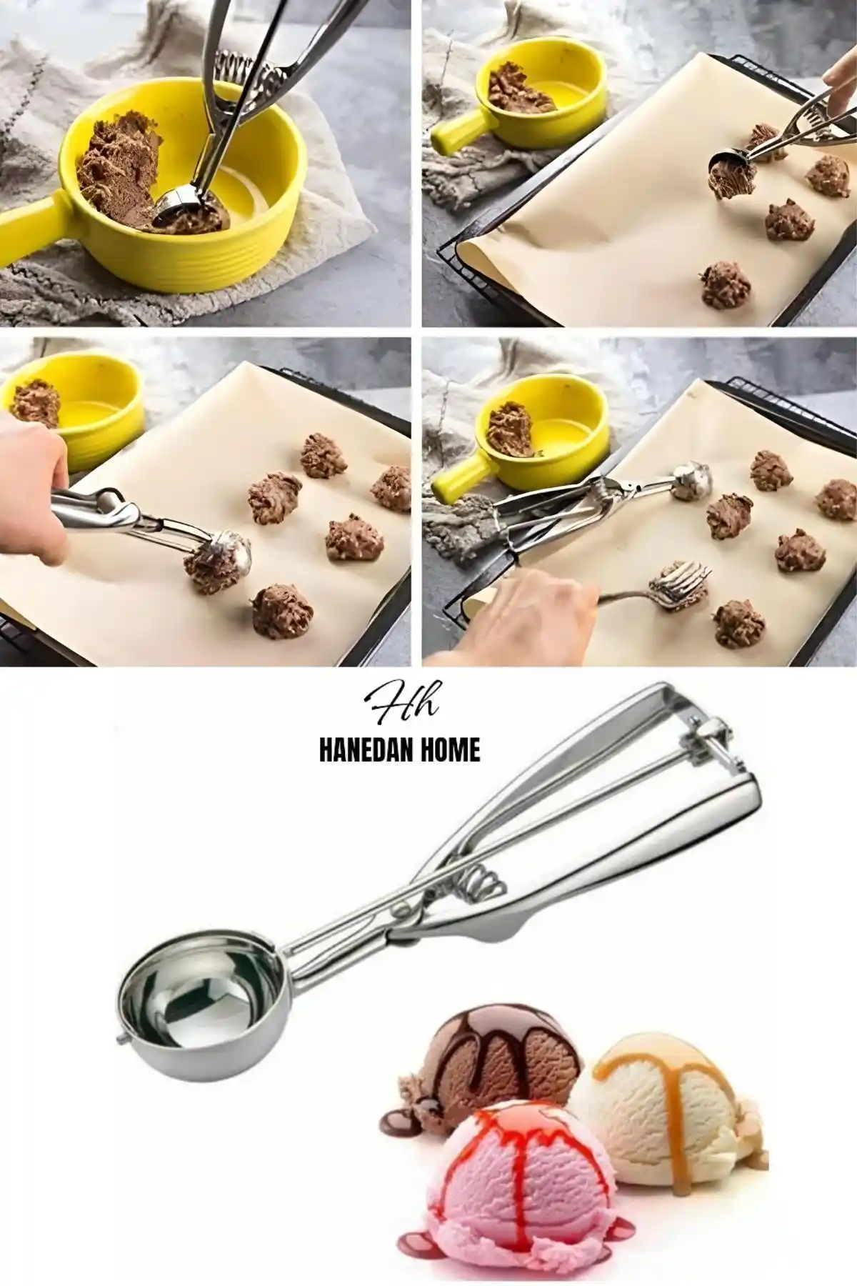 Hanedan HOME Büyük Dondurma Kaşığı 1801-08: Dayanıklı ve Çok Yönlü Mutfak Gereci