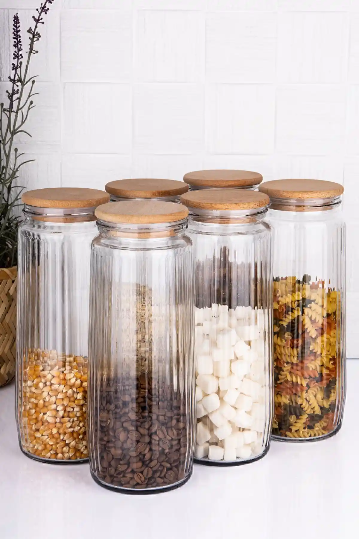 Home 6'lı Cam Kavanoz Seti: Şık ve Dayanıklı Saklama Çözümü Mutfaklar İçin