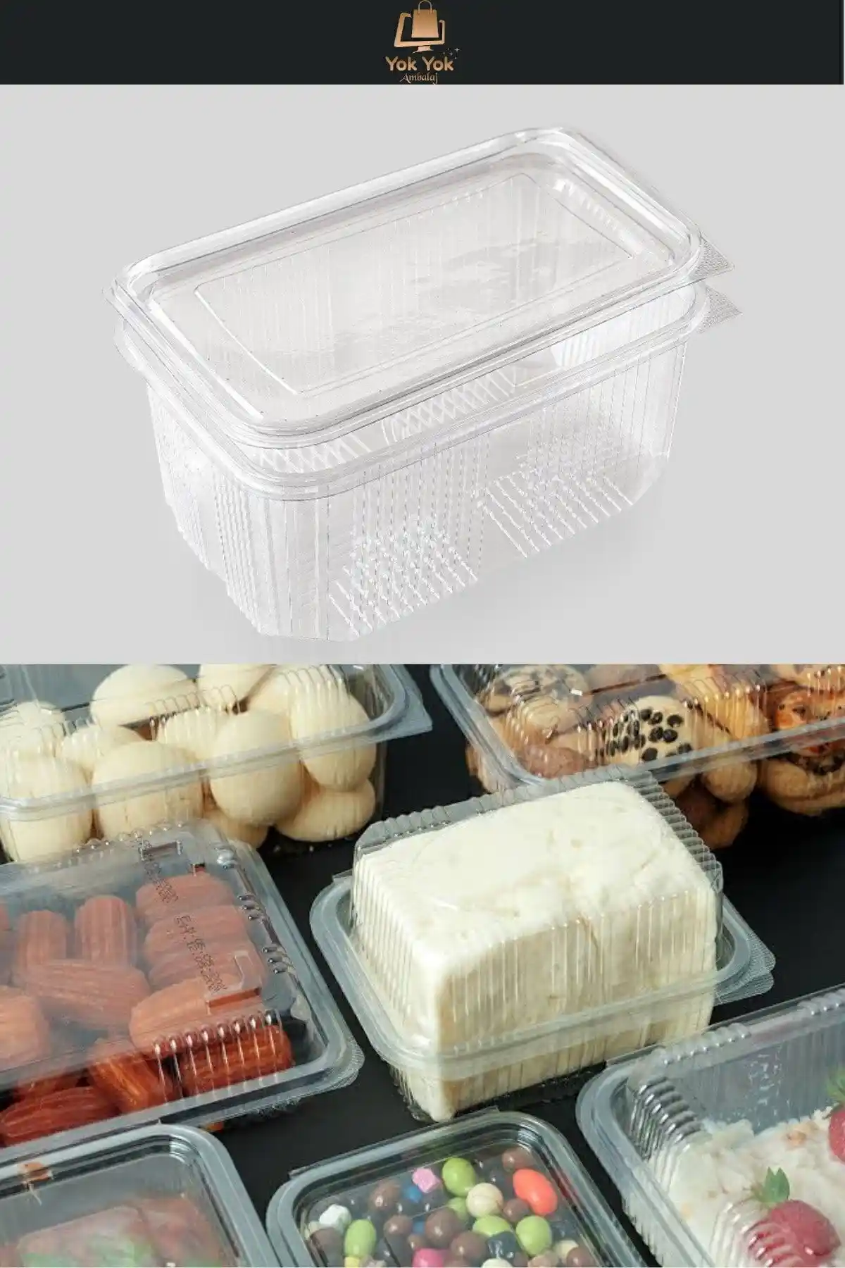 HTN Ambalaj Plastik Sızdırmaz Düz Kapak 1000 Gr Gıda Saklama ve Depolama Çözümü