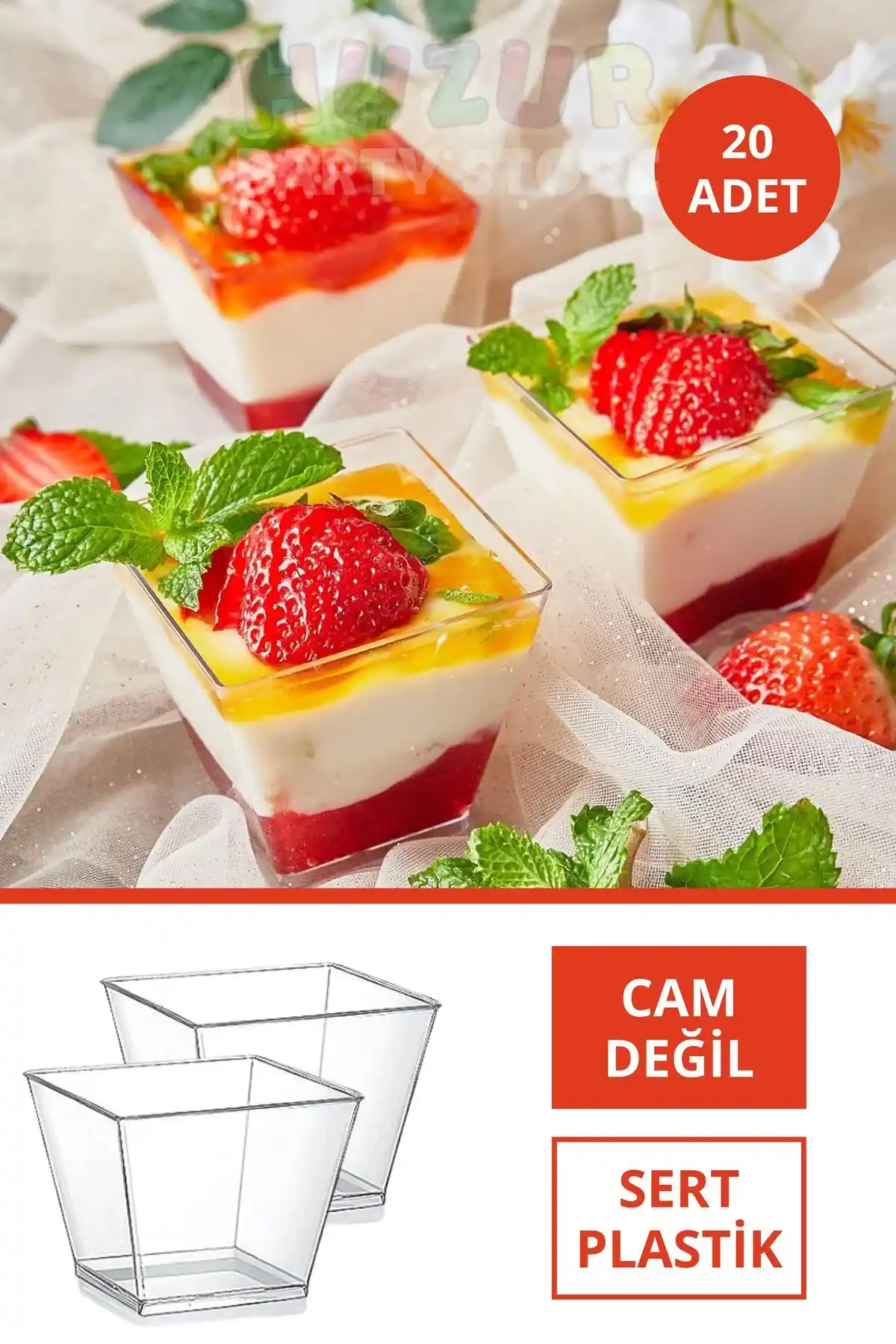 Huzur Party Store Sunum Kasesi Seti: Modern ve Dayanıklı Akrylil Sunum Çözümü