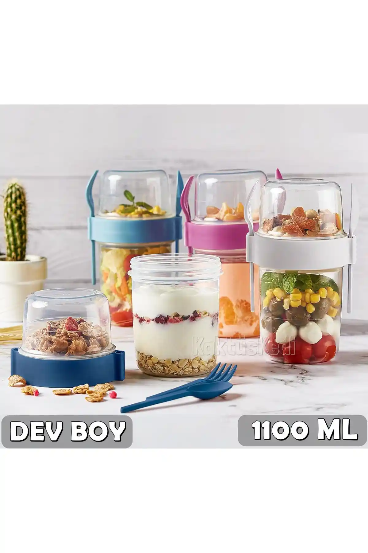 KaktüsKedi Dev Boy 4'lü Set ve Kaşıklı Çatallı Ara Öğün Bardağı Karşılaştırması