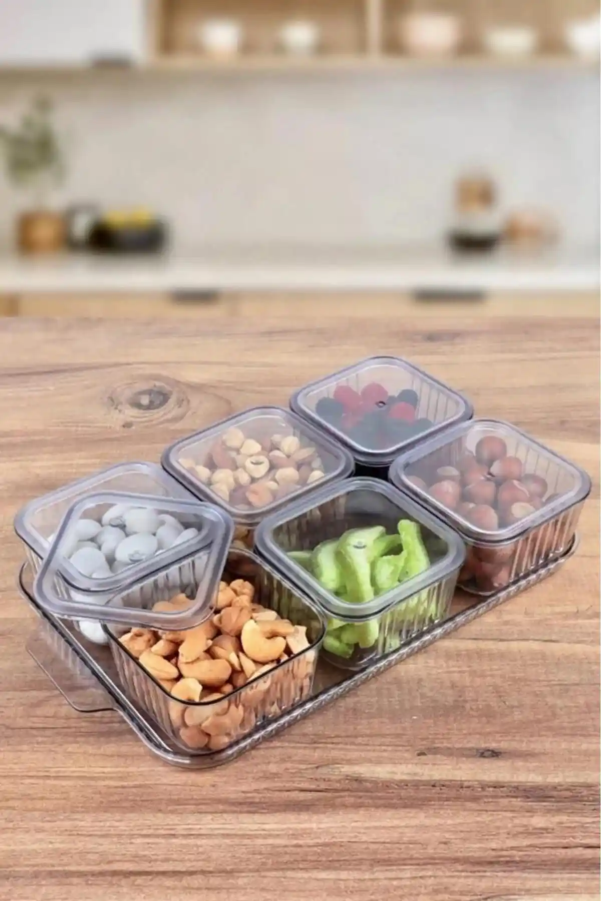 Kapris 7 Parça Midi Mix Kapaklı Tepsili Akrilik Kahvaltı Sunum Seti İnceleme ve Özellikleri