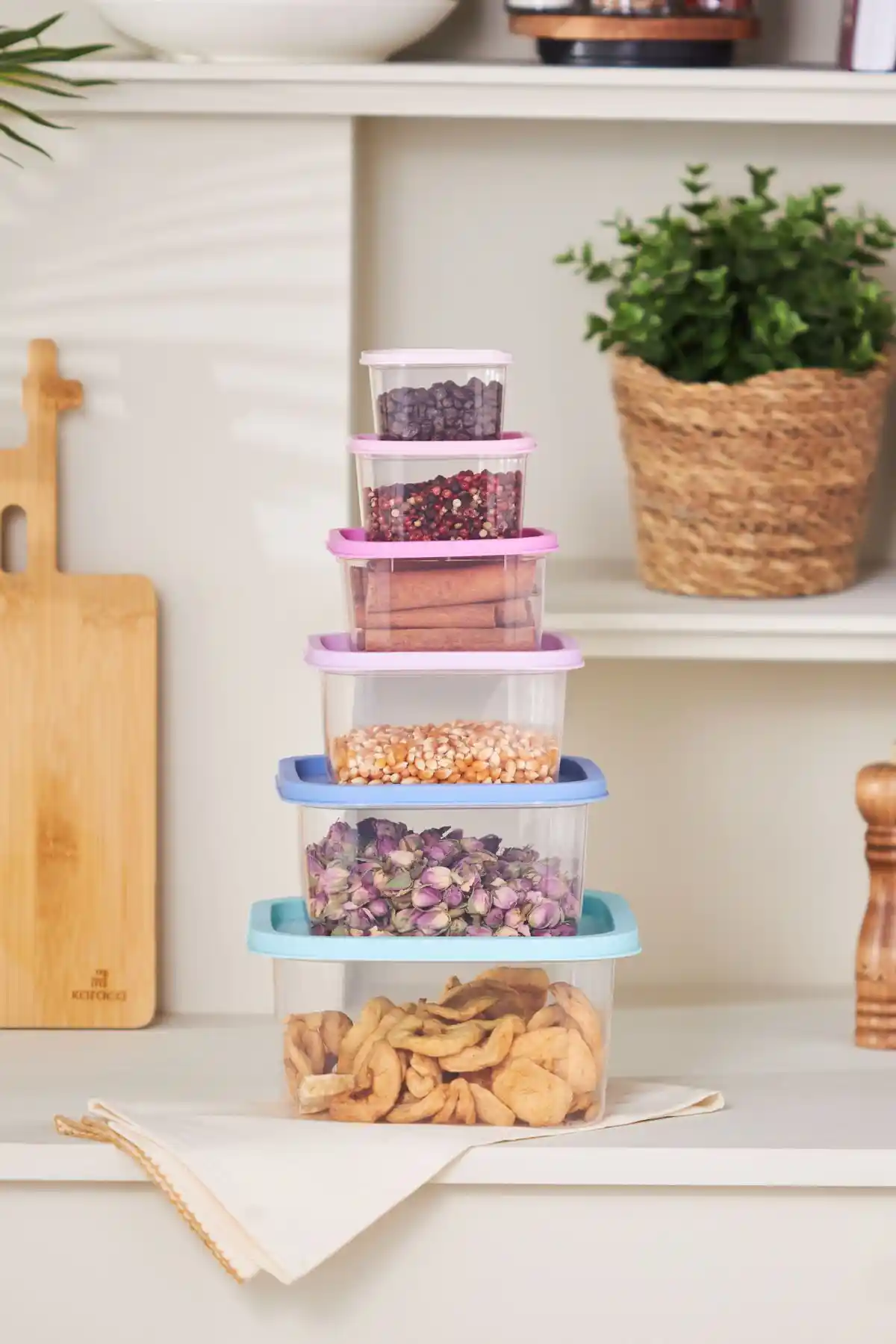 Karaca Dora Purple 6 Parça Saklama Kabı Seti Sağlıklı ve Pratik Mutfak Çözümleri