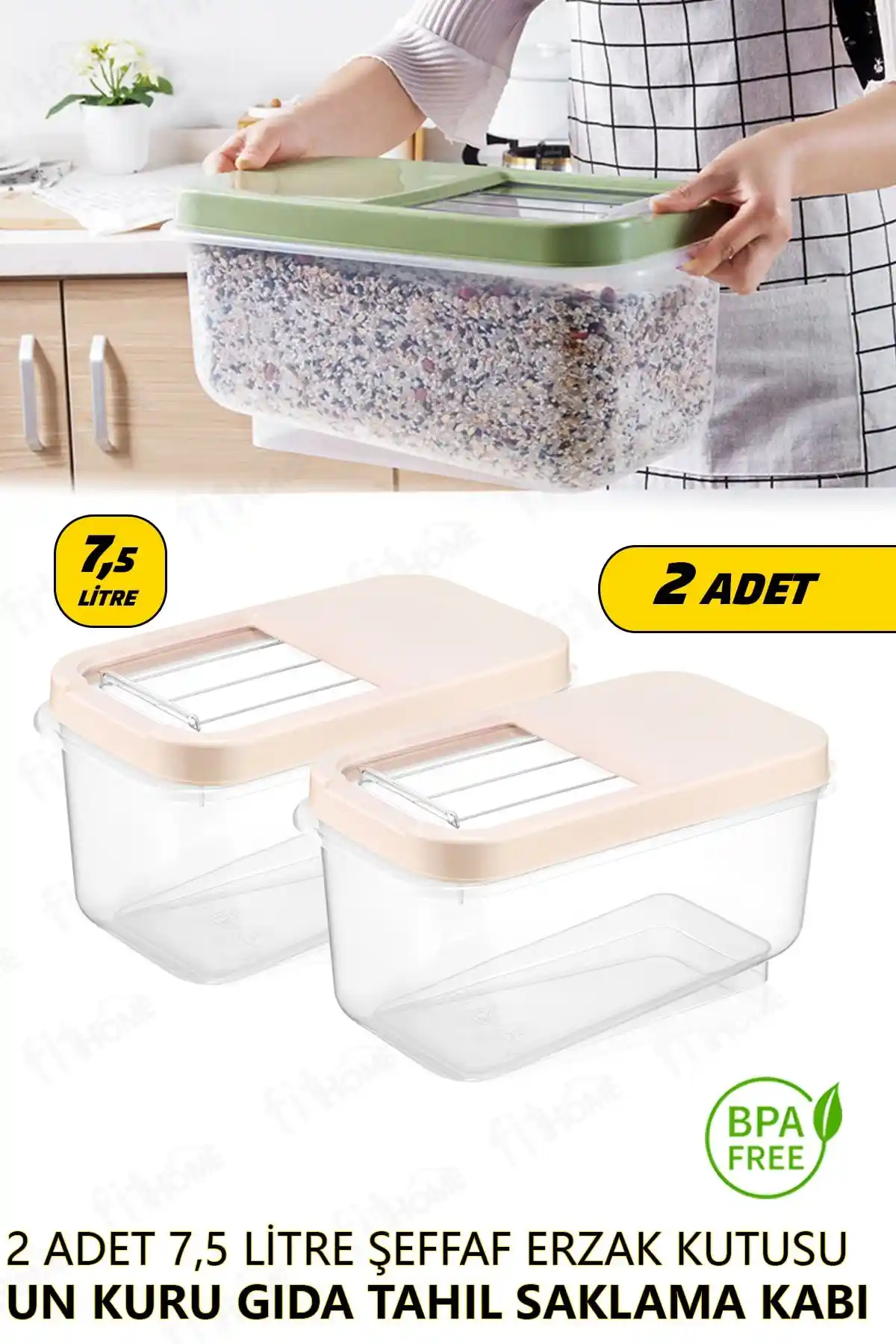 Karşılaştırma: fitfiyat 7,5 litrelik saklama kabı ve Nandy Home kapaklı saklama kutusu