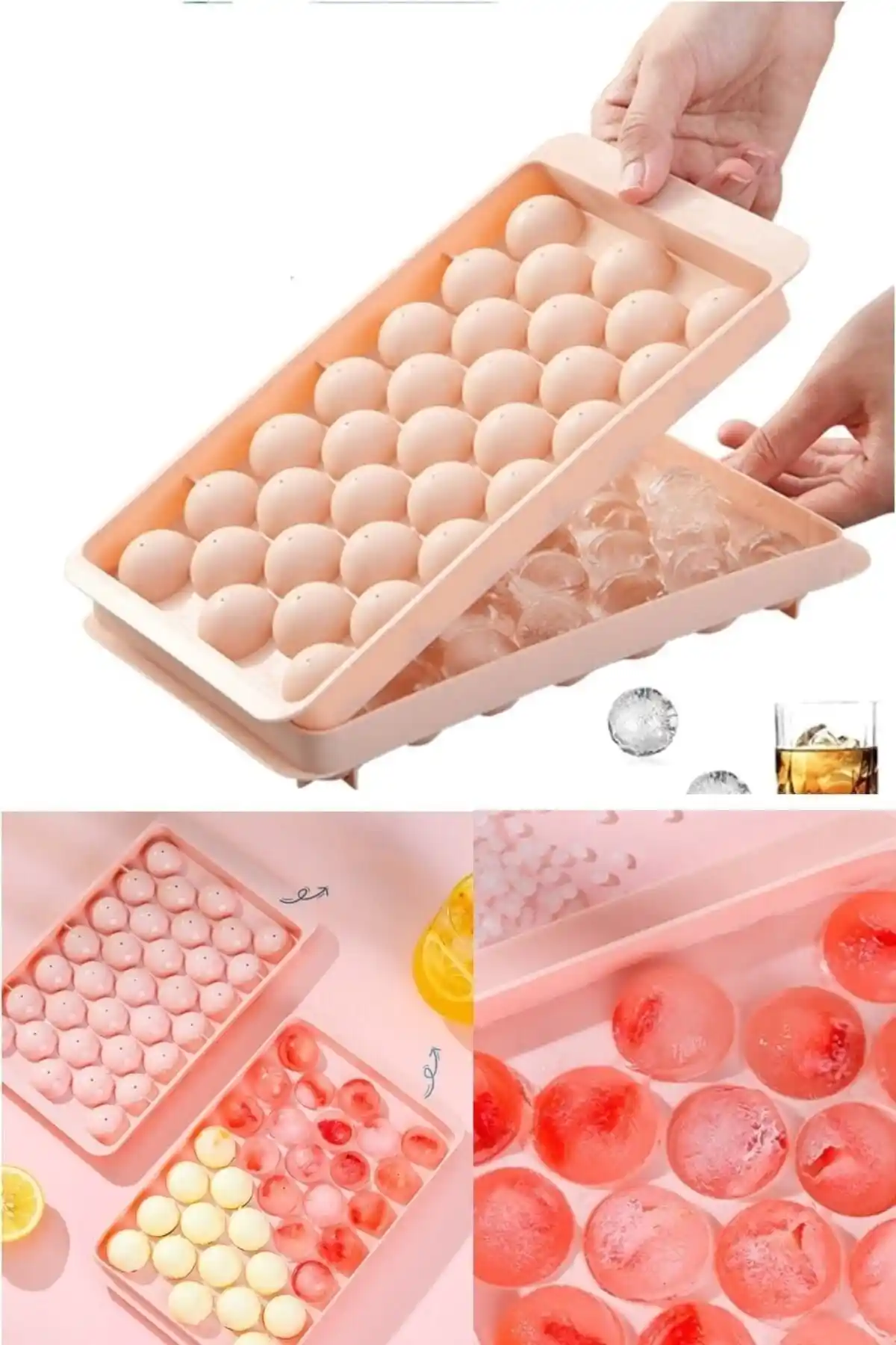 Kitchen Beauty ve Valletta Pumo Pembe Küre Buz Kalıbı Karşılaştırması
