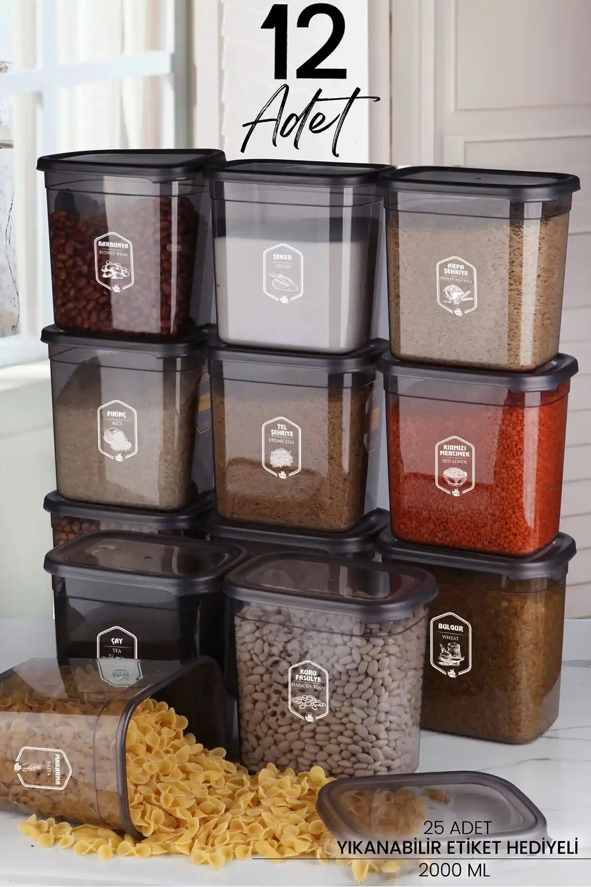 Kitchen Life 12'li Gıda Saklama Kabı Seti Geniş Hacim ve Dayanıklılık Sunar