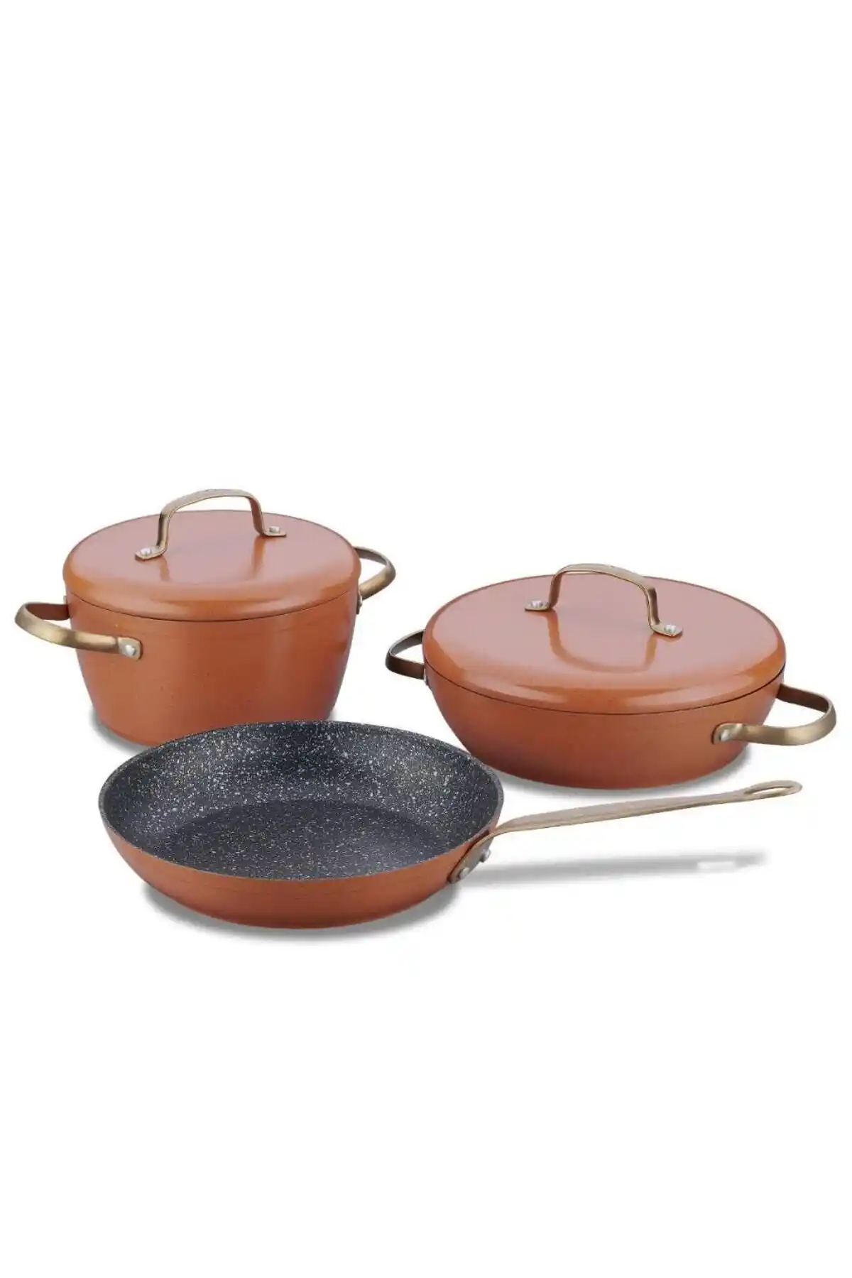 Korkmaz A2607-1 Vintage 5 Parça Tencere Seti Şık ve Dayanıklı Mutfak Çözümü