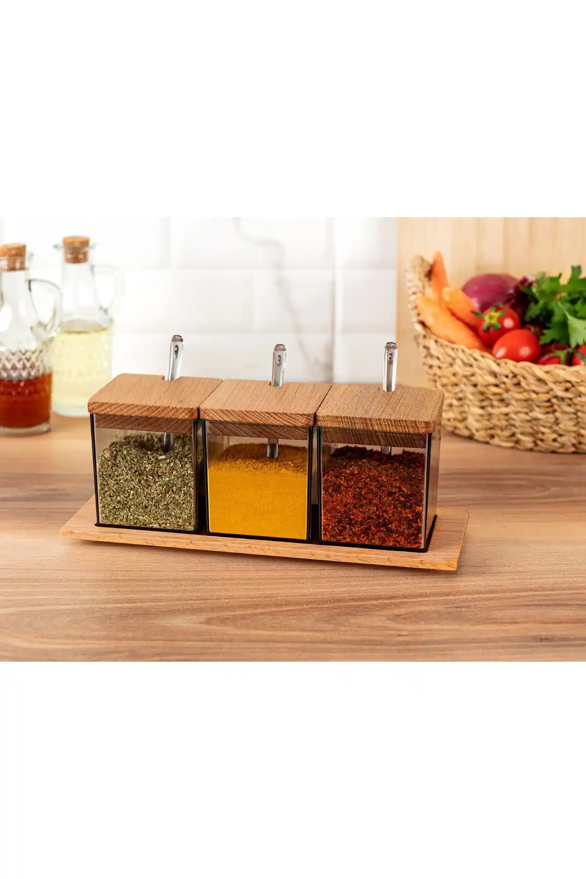 Madame Coco Geraldin 3'lü Baharatlık Seti Modern ve Şık Mutfak Dekoru Çözümü
