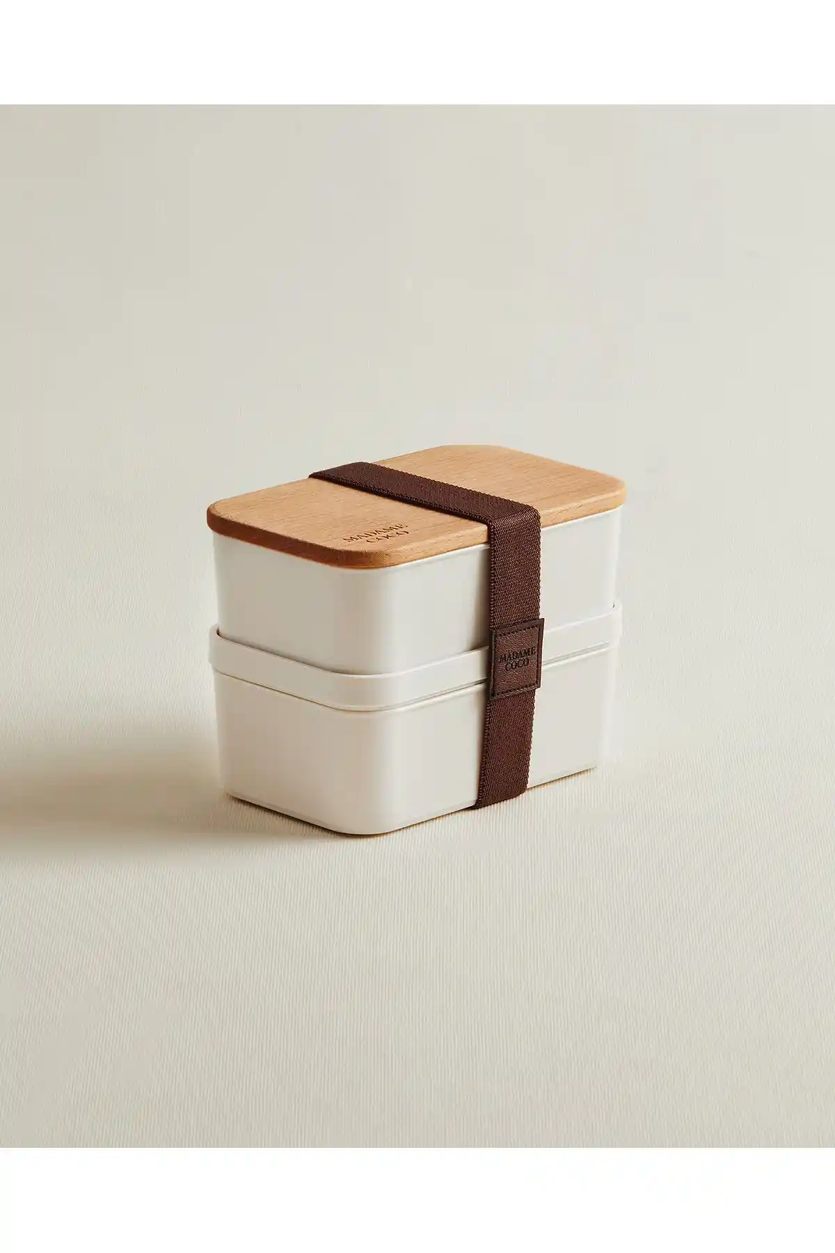Madame Coco Margot 500ml Ahşap Kapaklı Lunch Box Seti Şık ve Pratik Saklama Çözümü