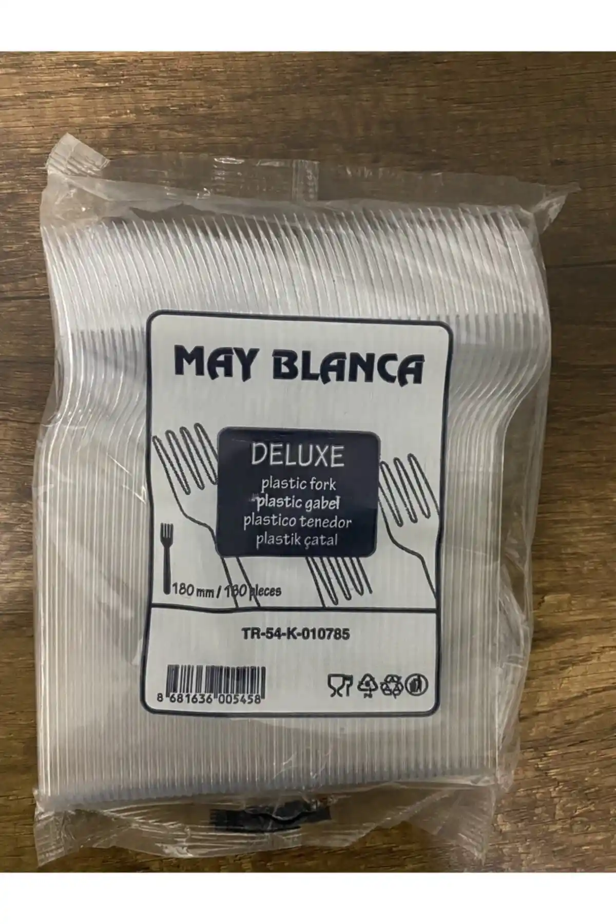 May Blanca Mat Blanca Plastik Çatal Lüx 100'lü Set Modern ve Dayanıklı Sofra Çözümü