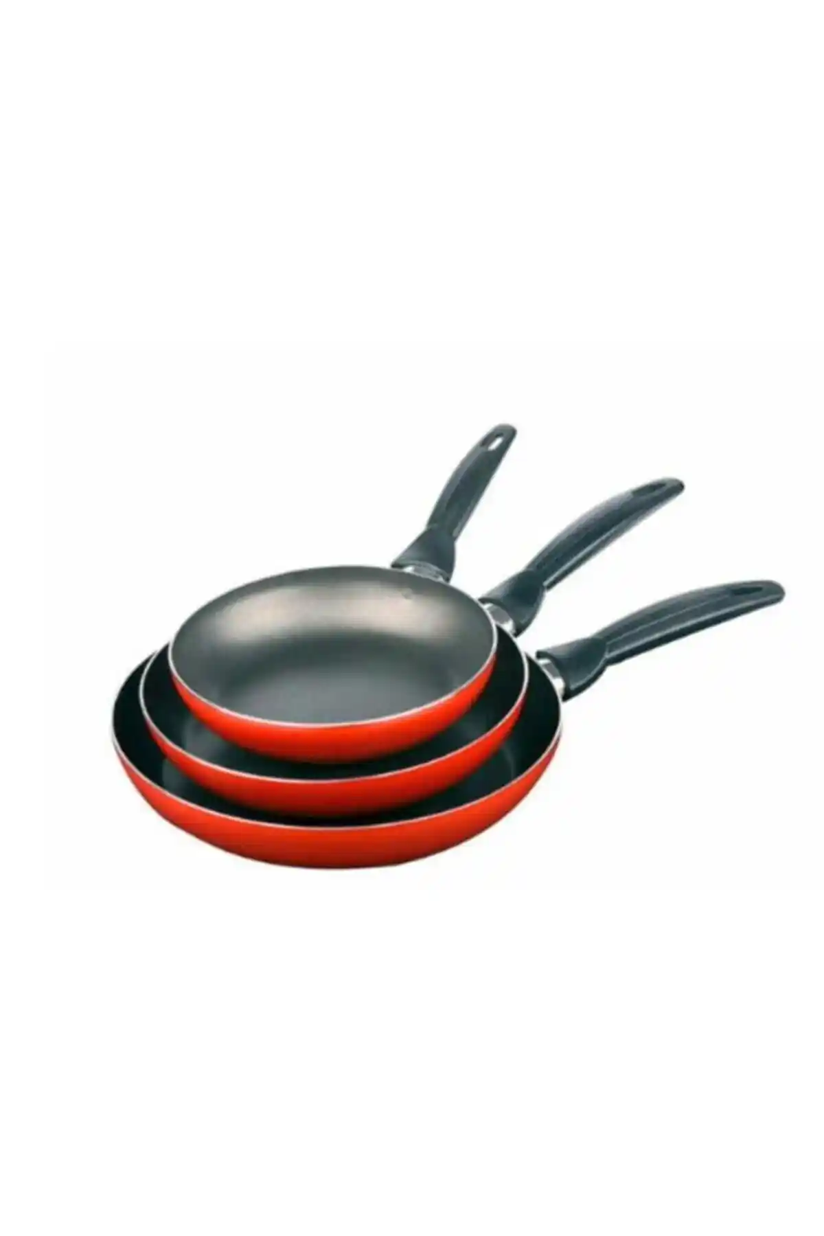 Mehtap Kırmızı 3'lü Tava Seti Modern Tasarımı ve Dayanıklılığıyla Mutfaklara Şıklık Katıyor