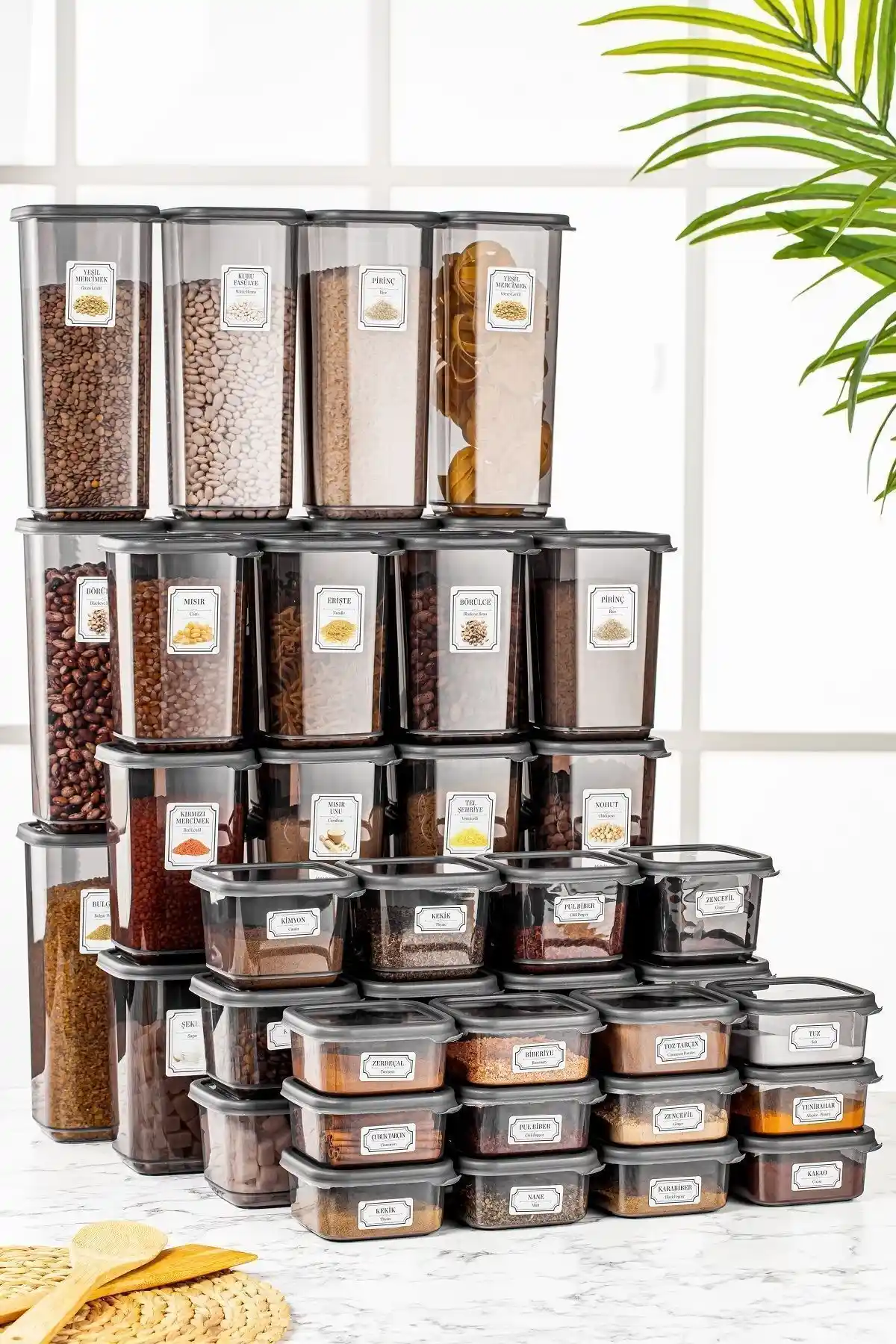 Meleni Home 48'li Kavanoz Setiyle Mutfak ve Ev Düzeninizi Geliştirin