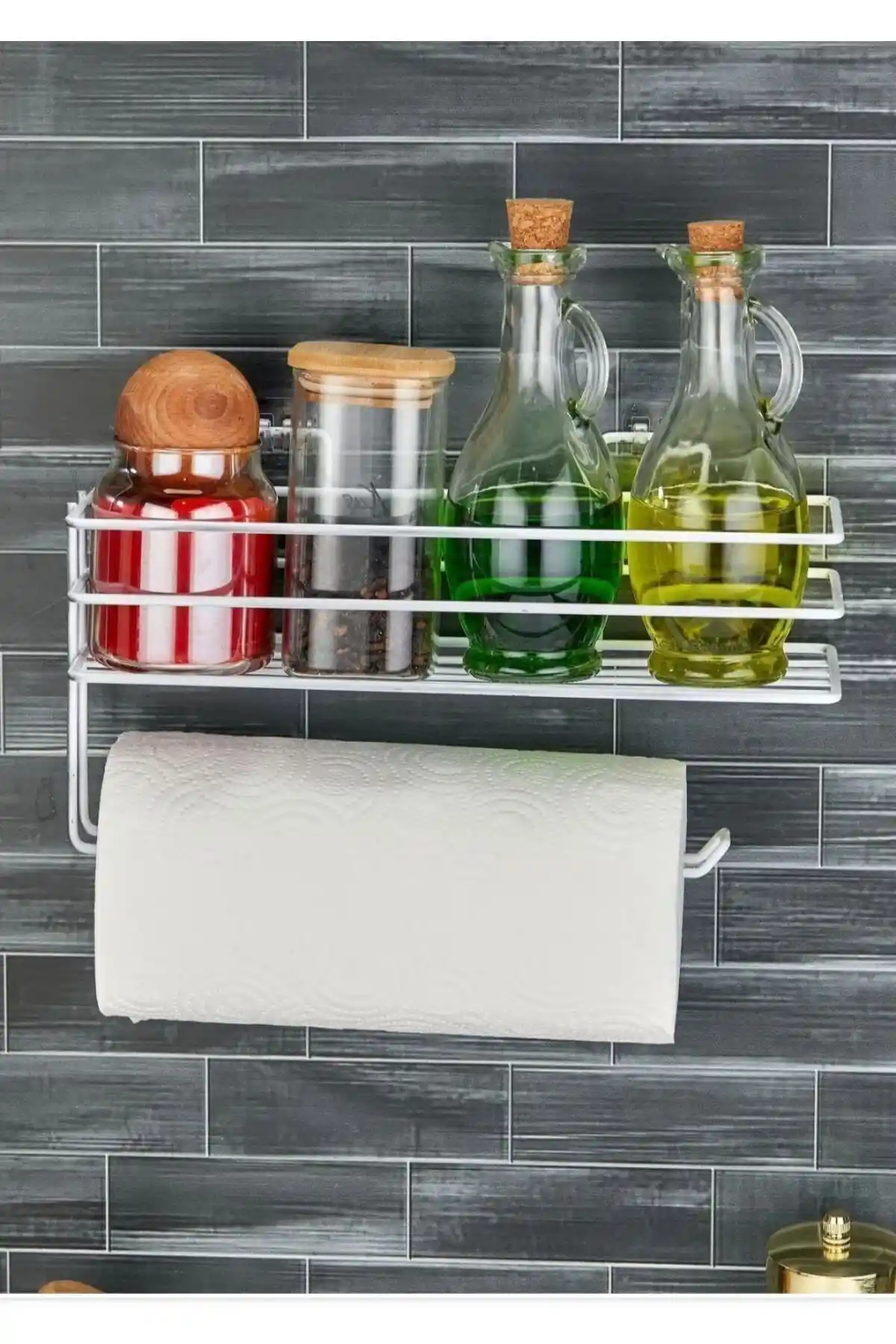 METALAY Yapışkanlı Raflı Kağıt Rulo Havluluk: Dayanıklı ve Şık Mutfak ile Banyo Düzenleyicisi