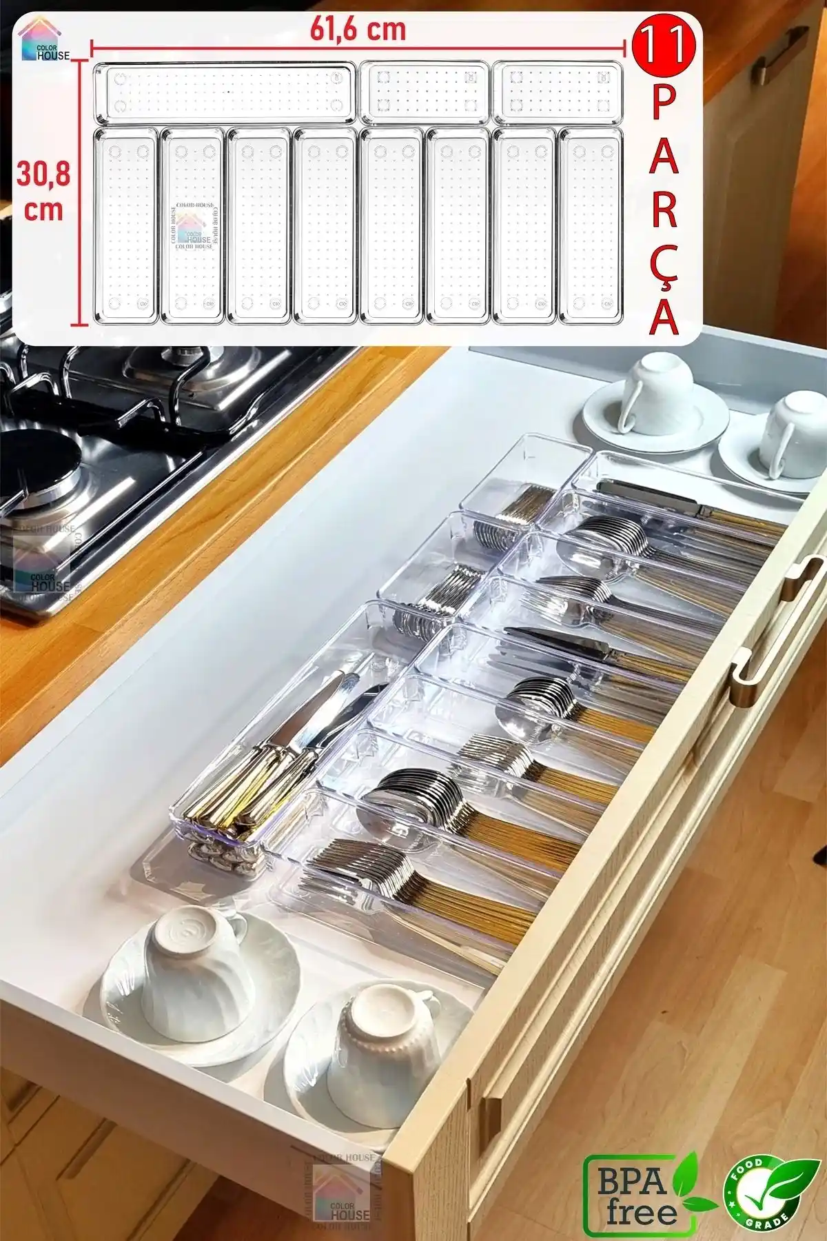 Mutfak Düzeninde Karşılaştırmalı İnceleme: Color House 11'li Set ve Genişleyebilir Bambu Kaşıklık