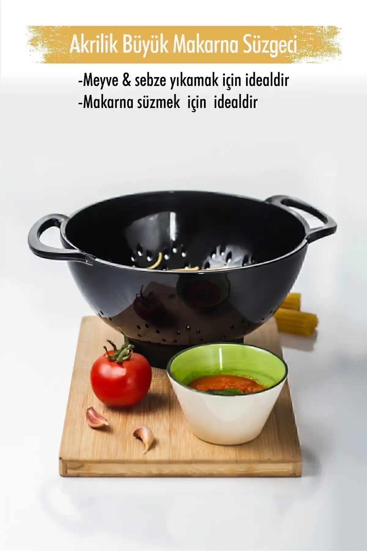 Mutfak Süngerleri Karşılaştırması: EWs Akrilik Siyah Makarna Süzgeci ve Melkan Home Çok Amaçlı Süzgeç