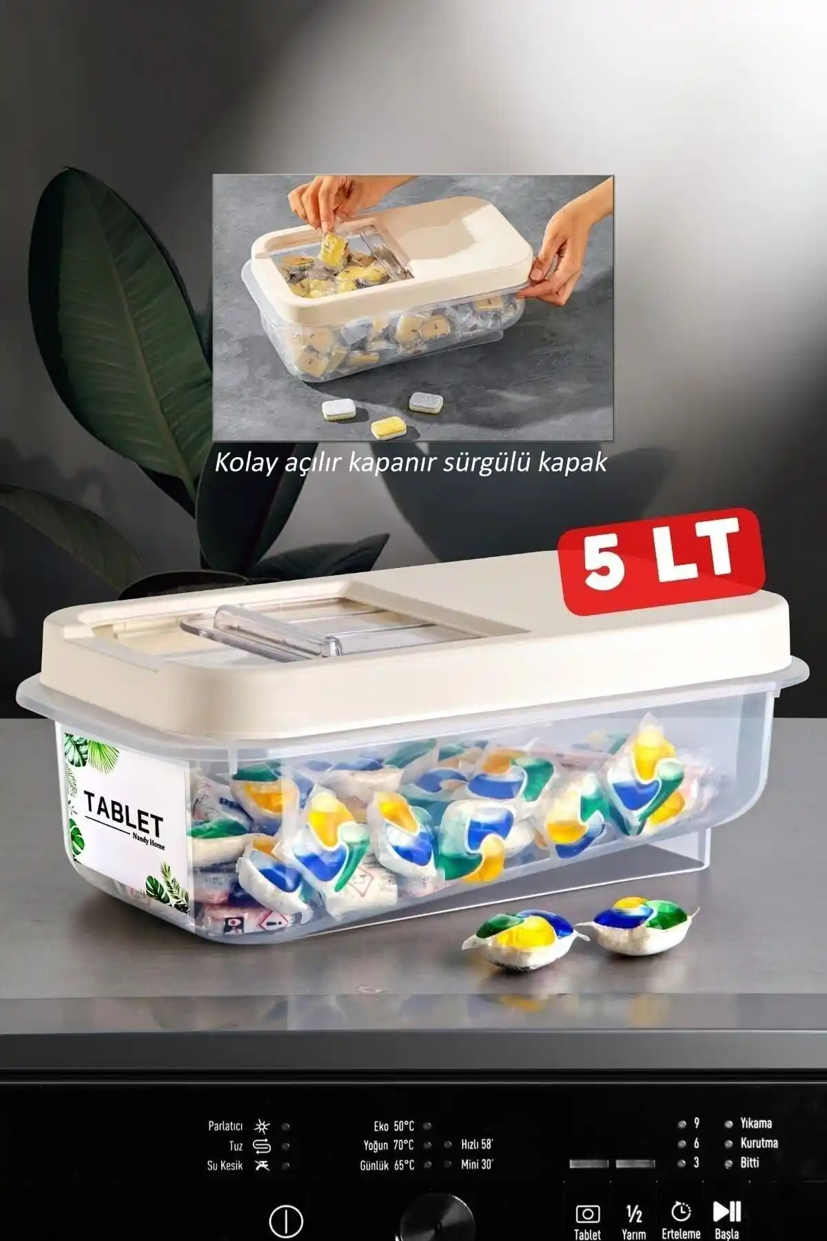 Nandy Home 5 Litre Kayar Kapaklı Multibox Saklama Kutusu Geniş Hacim ve Dayanıklılık