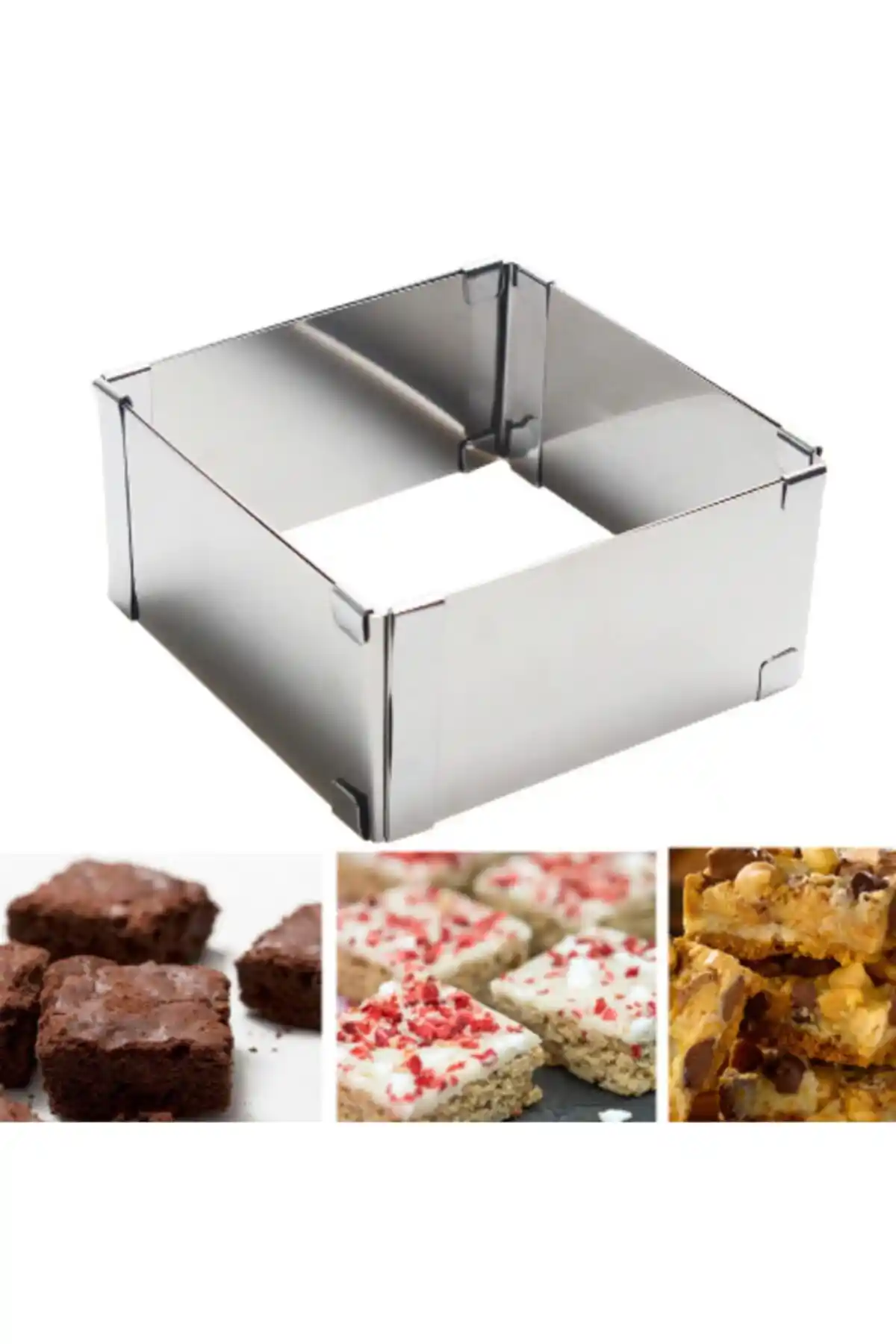 Nar Kalıp Kare Ayarlanabilir Kek Kalıbı: Çok Amaçlı ve Dayanıklı Mutfak Gereci