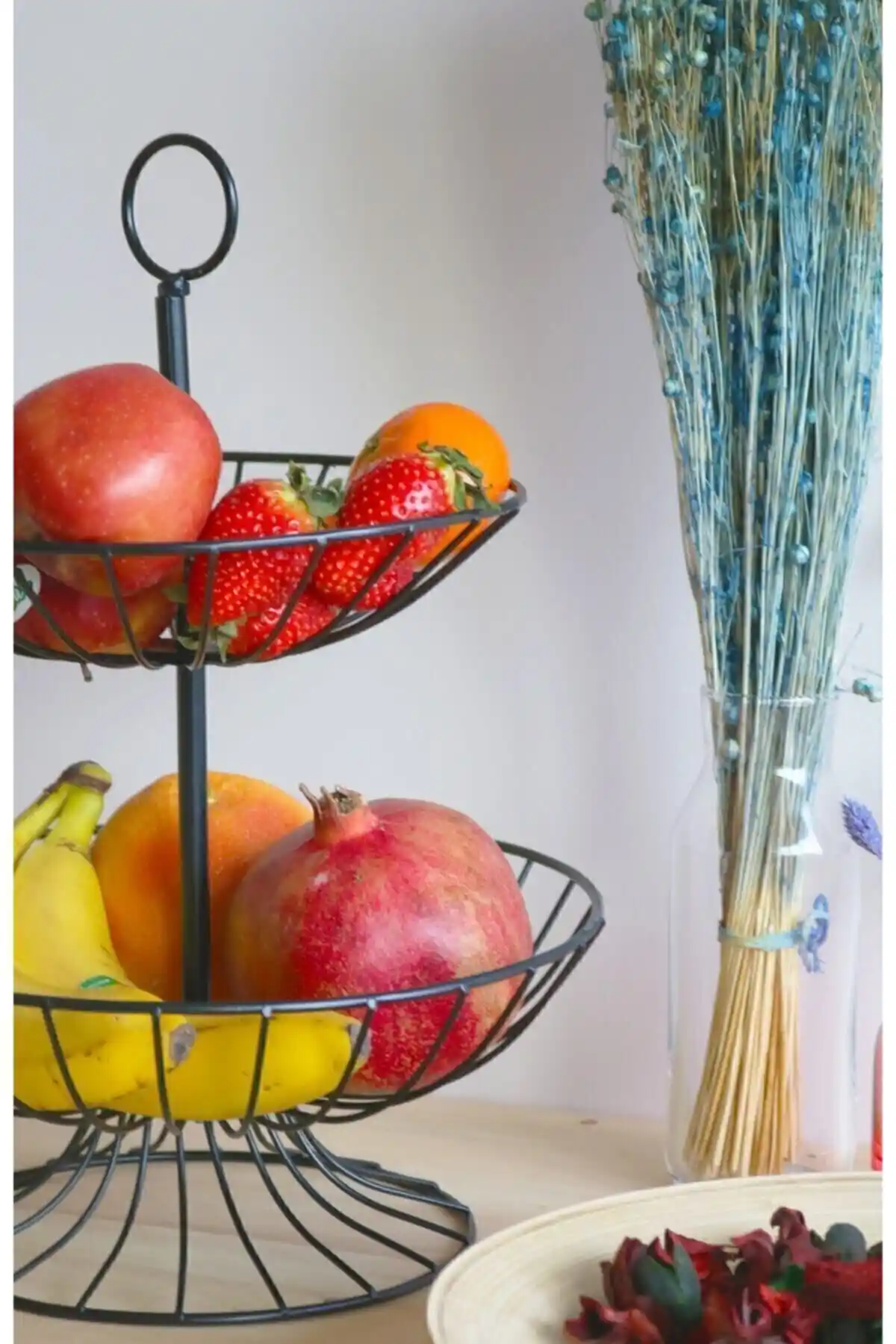 Nilşah Nil Myv002 Meyvelik: Dayanıklı Metal İki Katlı Meyve ve Sebze Saklama Ünitesi