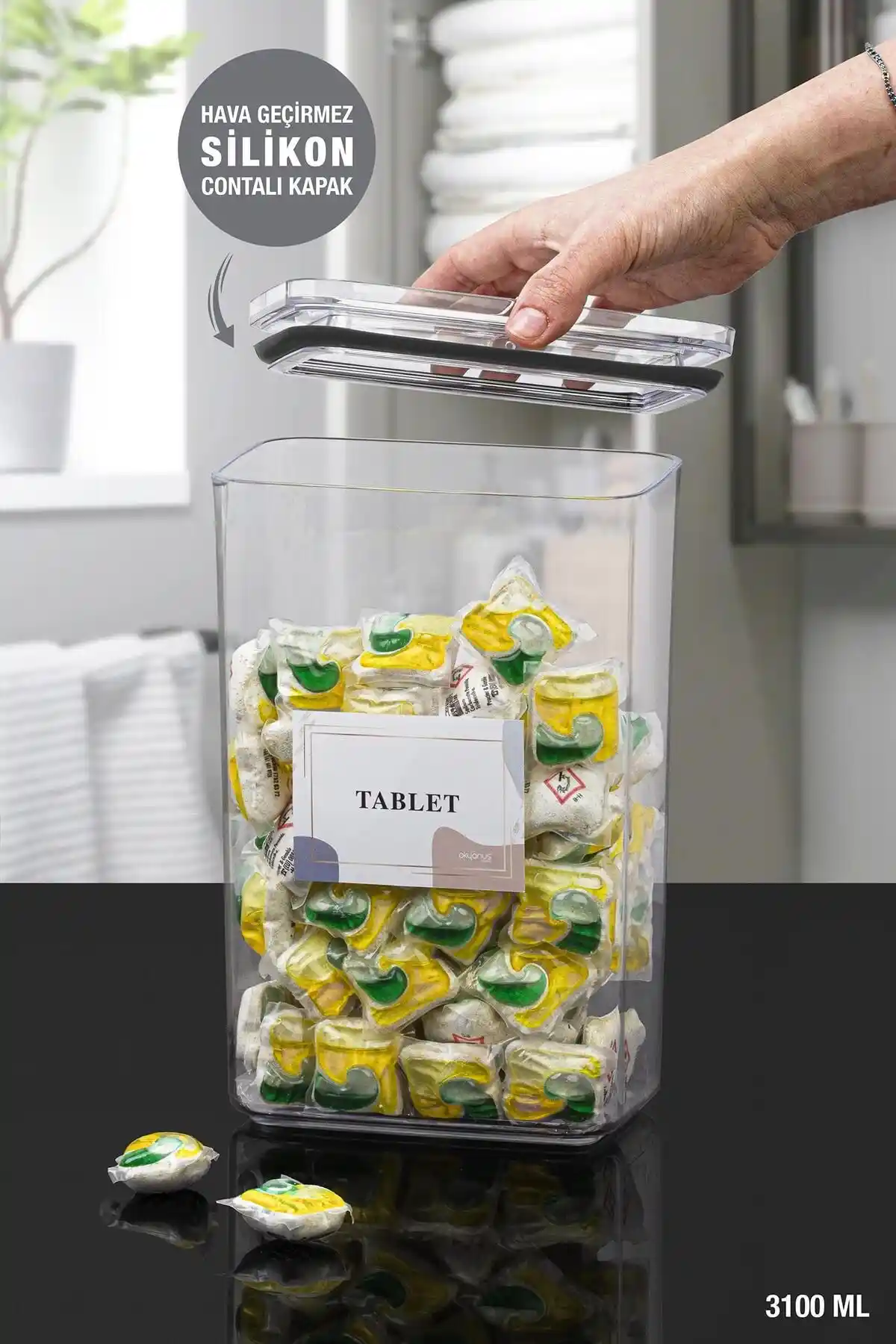 Okyanus Home Vakumlu Saklama Kabı 3.1 Litre - Mutfakta Pratik ve Dayanıklı Çözüm