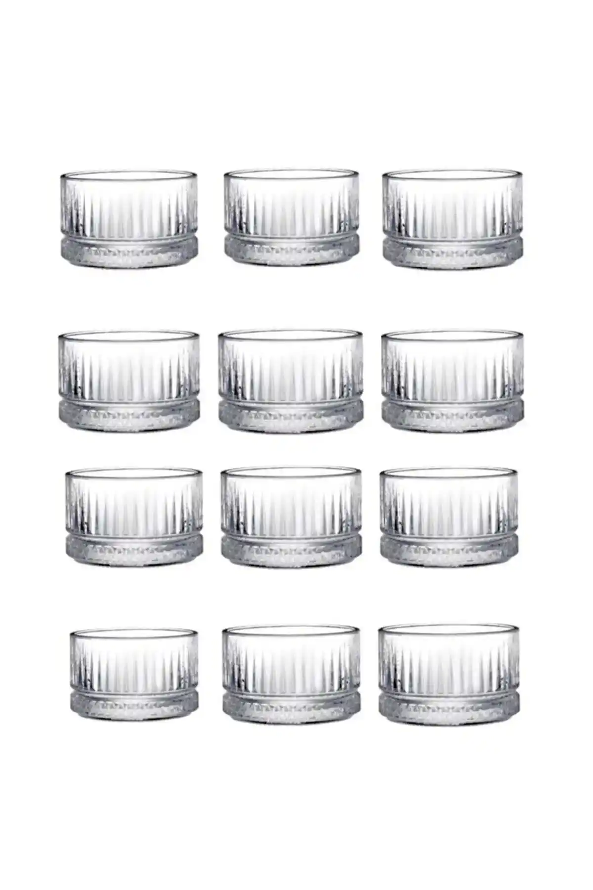 Paşabahçe 12'li Düz Elysia Kase Seti Şık ve Fonksiyonel Cam Saklama Çözümü