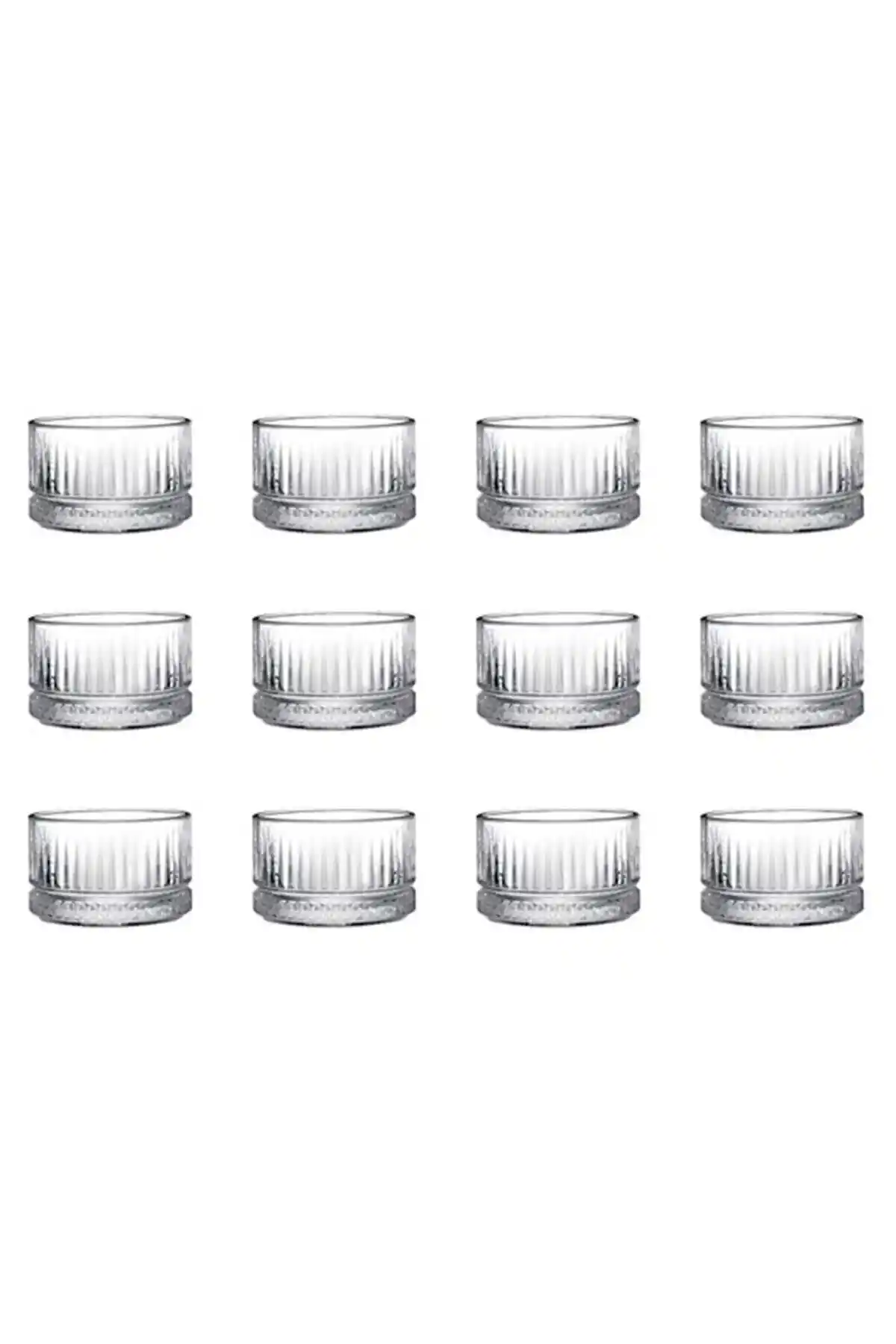 Paşabahçe Düz Elysia 12'li Cam Kase Seti Şık ve Kullanışlı Sofra Gereçleri