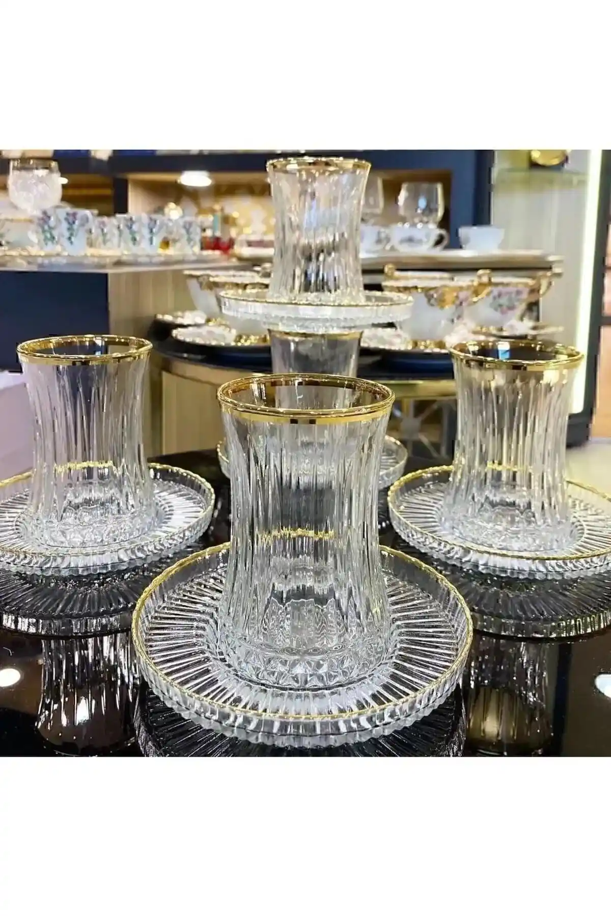 Paşabahçe Elysia Yalızlı 12 Parça Cam Çay Takımı Seti Şıklık ve Fonksiyonellik