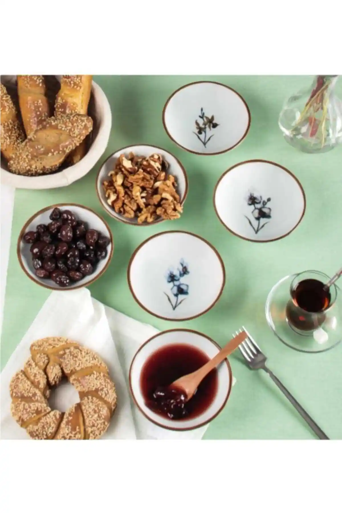 Porland Azelya Serisi Porselen Çerezlik ve Sosluk Seti Şık ve Çok Yönlü Kullanım İmkanı