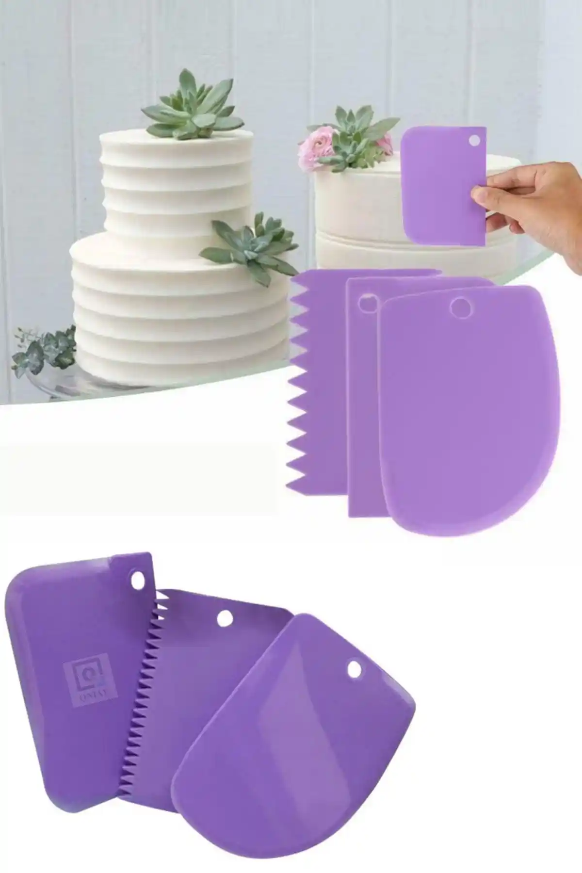 QNİAY 3'lü Hamur Kesme ve Kazıma Aparatı Seti: Mutfakta Pratik ve Estetik Çözümler