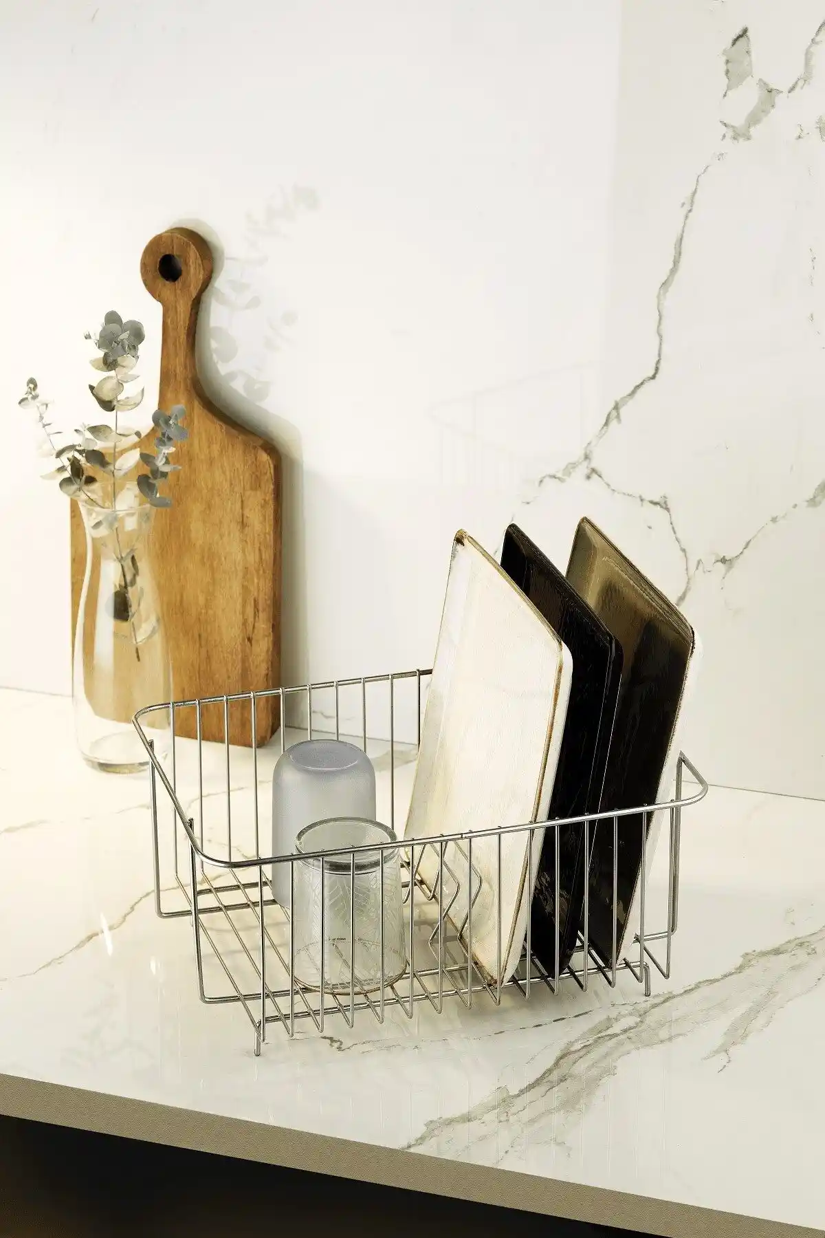 Sas Haus Krom Bulaşıklık Sepeti Modern Tasarımı ve Dayanıklılığıyla Mutfaklara Şıklık Katar