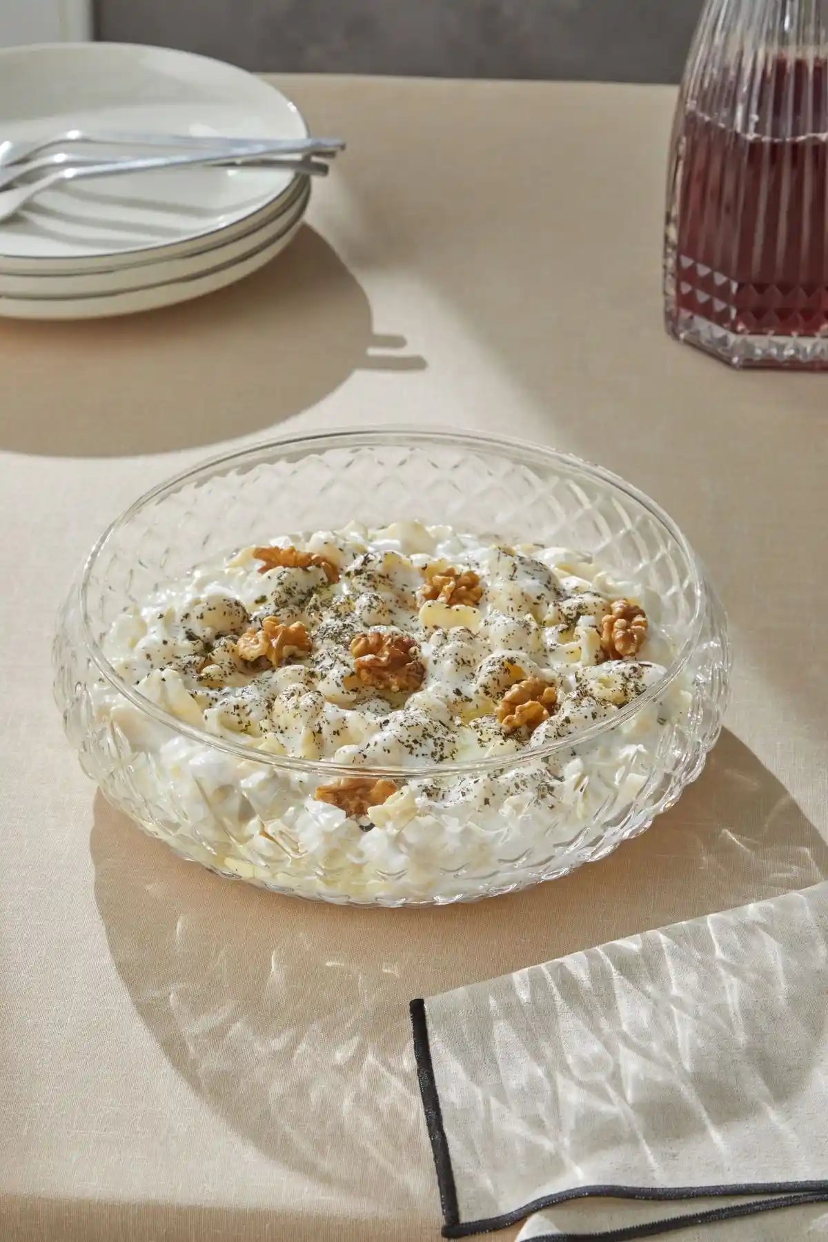 Selen Concept El Yapımı Büyük Boy Cam Salata Kasesi Estetik ve Fonksiyonellik Bir Arada