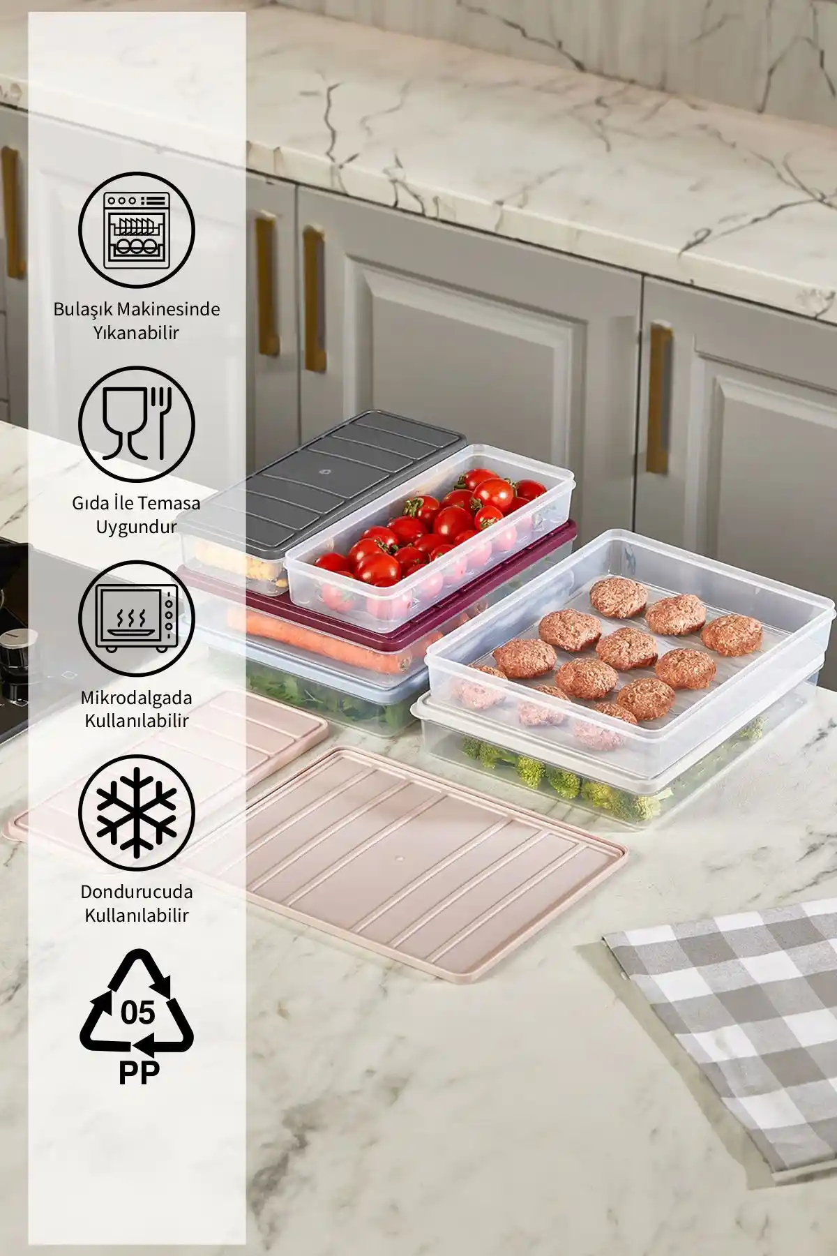 Selka Nora 6'lı Saklama Kabı Seti ile Mutfakta Düzen ve Hijyen Sağlayın