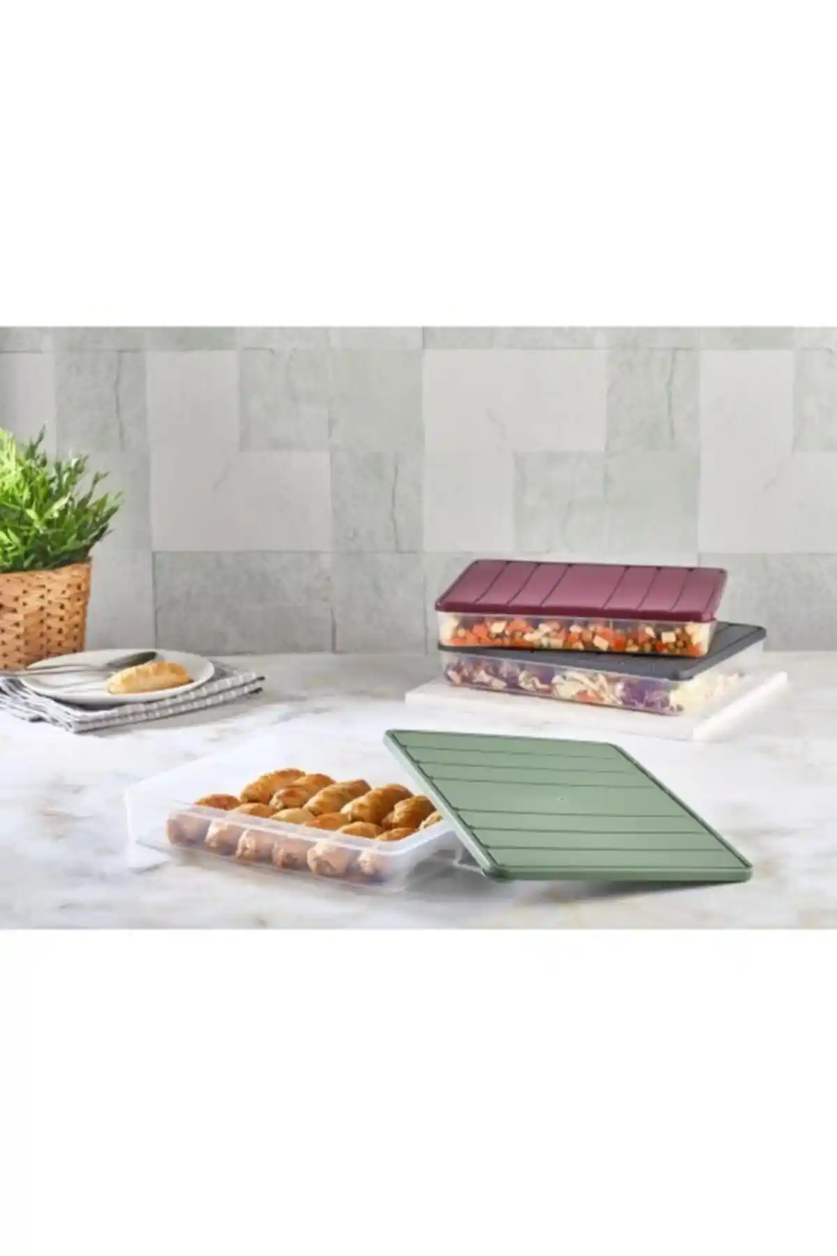 Selka Nora Saklama Kabı Seti 2 Adet Geniş Hacimli ve Mikrodalga Uyumlu