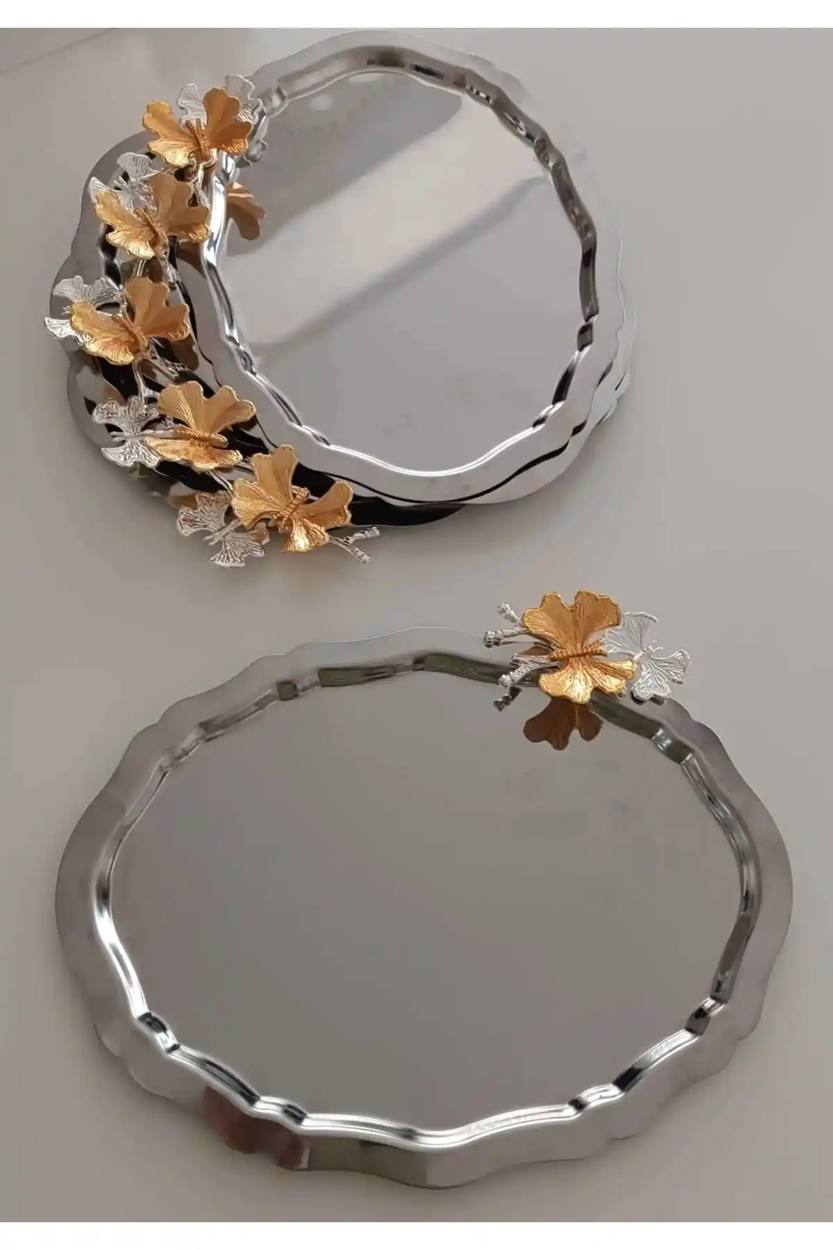 SEVA Çelik Paslanmaz 6'lı Oval Kelebekli Servis Takımı Modern ve Dayanıklı Tasarım