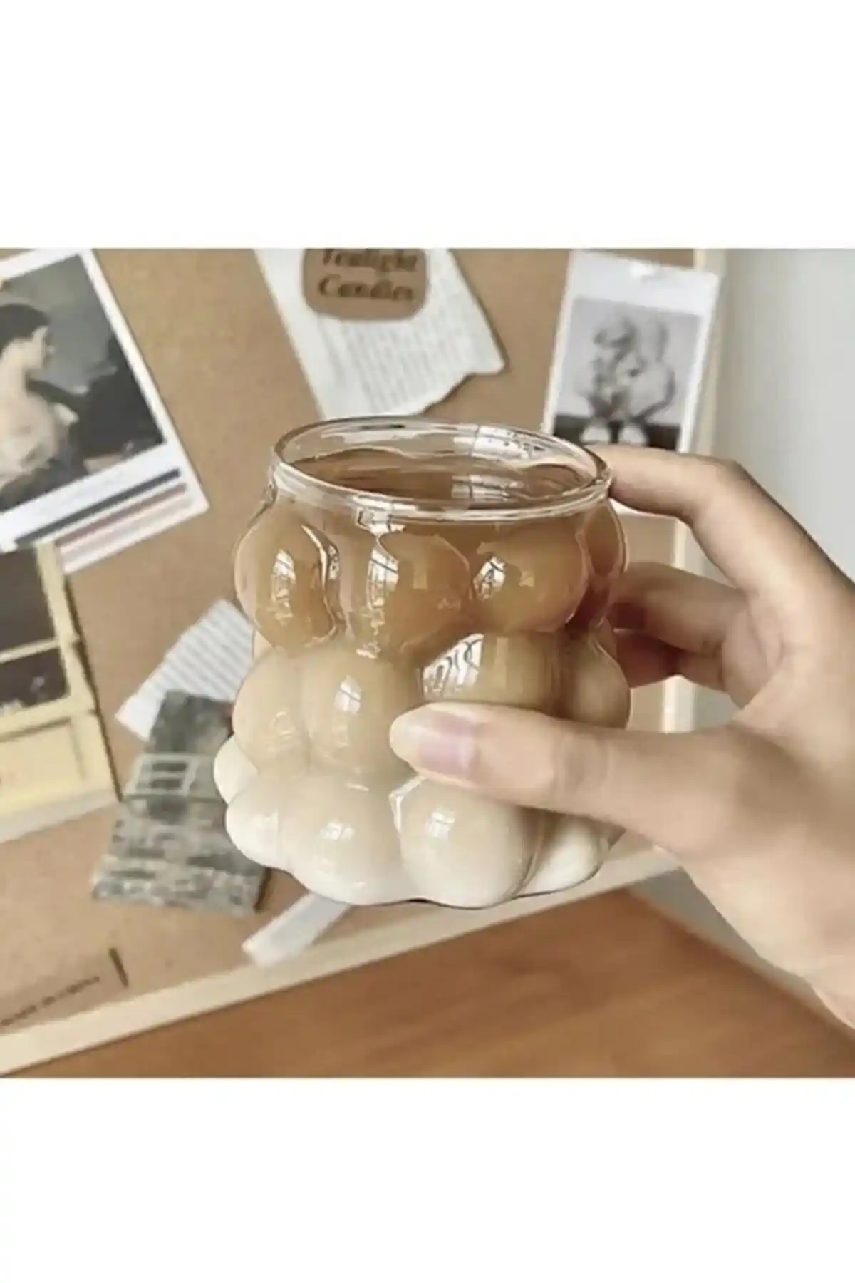 Şık ve Dayanıklı Borosilikat Üzüm Boncuk Şekilli Bardak 300 ml, Modern Tasarım ve Kullanışlılık