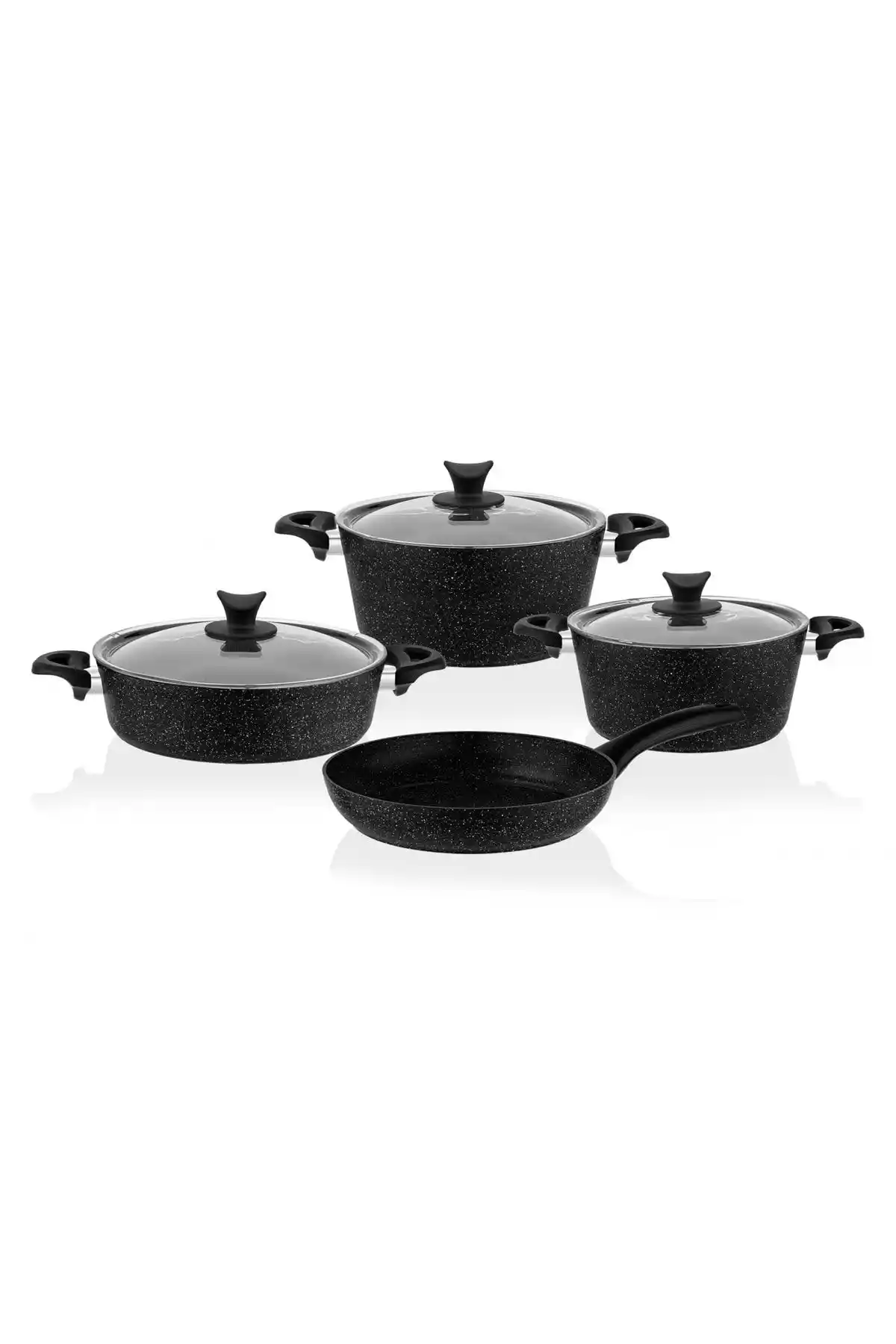 Taç Mastercook 7 Parça Siyah Granit Tencere Seti ve Tencere Takımı Karşılaştırması