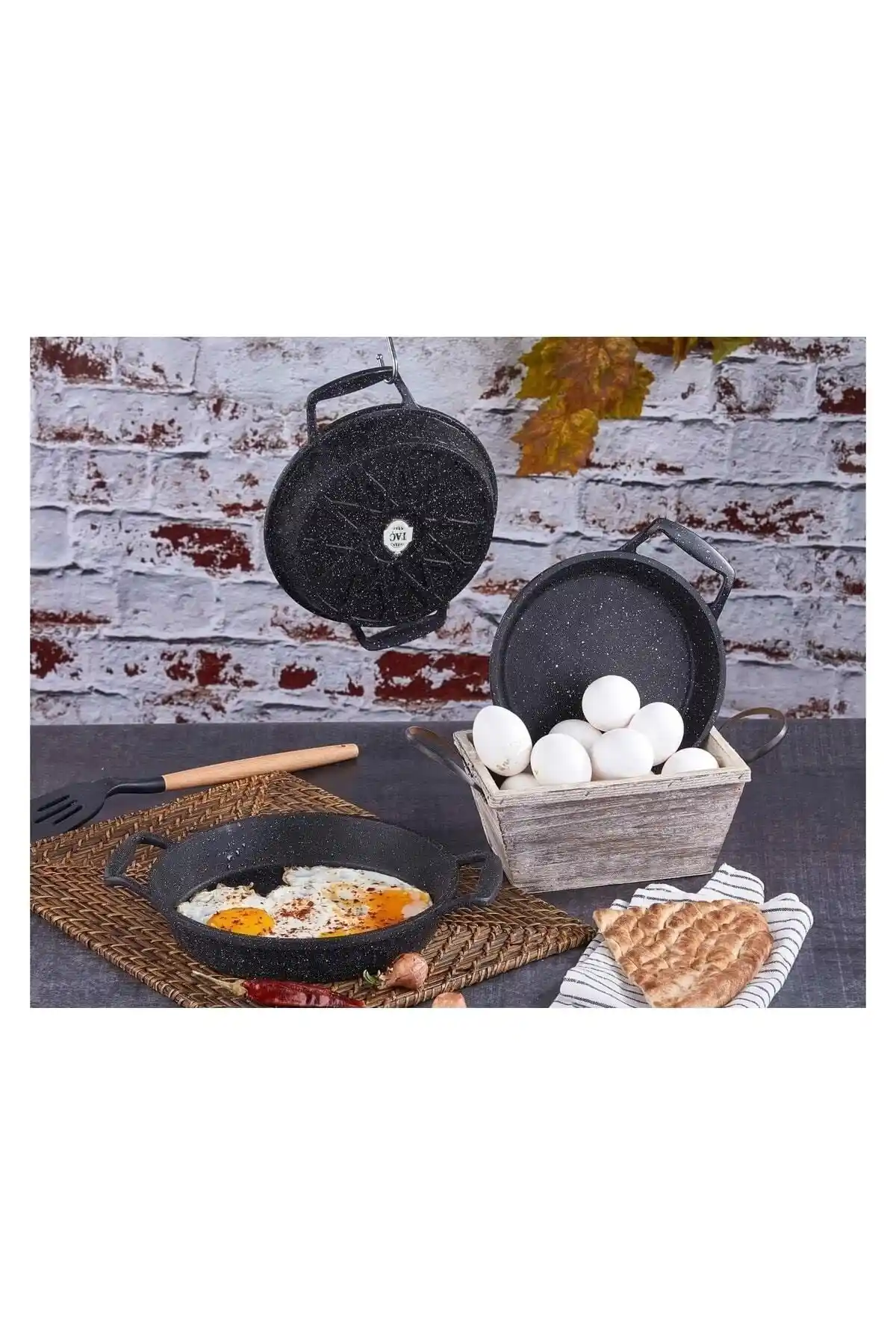 Taç Viva 3 Parça Döküm Sahan Seti: Dayanıklı ve Şık Mutfak Gereçleri