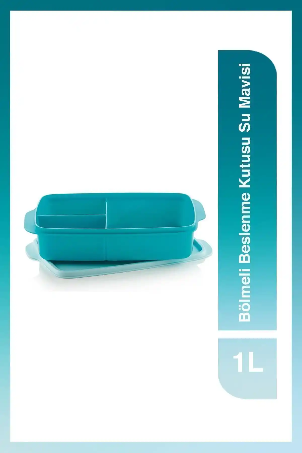 Tupperware Bölmeli 1L Beslenme Kutusu Sağlıklı ve Pratik Kullanım İçin Uygun