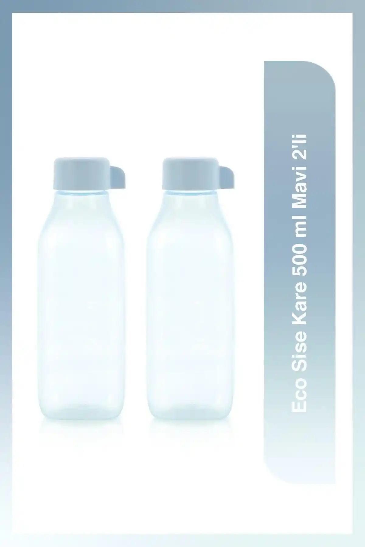 Tupperware Eco Sise Kare 500 Ml Mavi: Pratik ve Dayanıklı Günlük Kullanım İçin Ideal Şişe