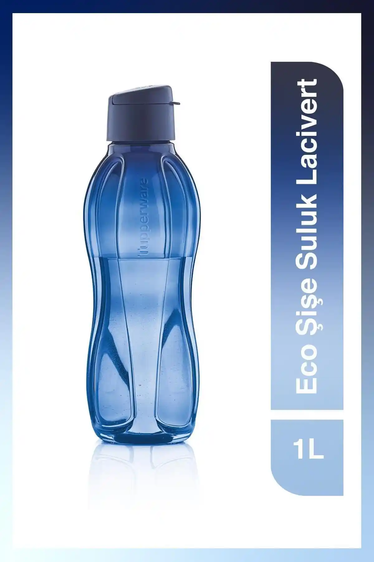 Tupperware Eco Şişe Suluk 1L Lacivert Güvenli ve Pratik Taşınabilir İçmek İçin Ideal