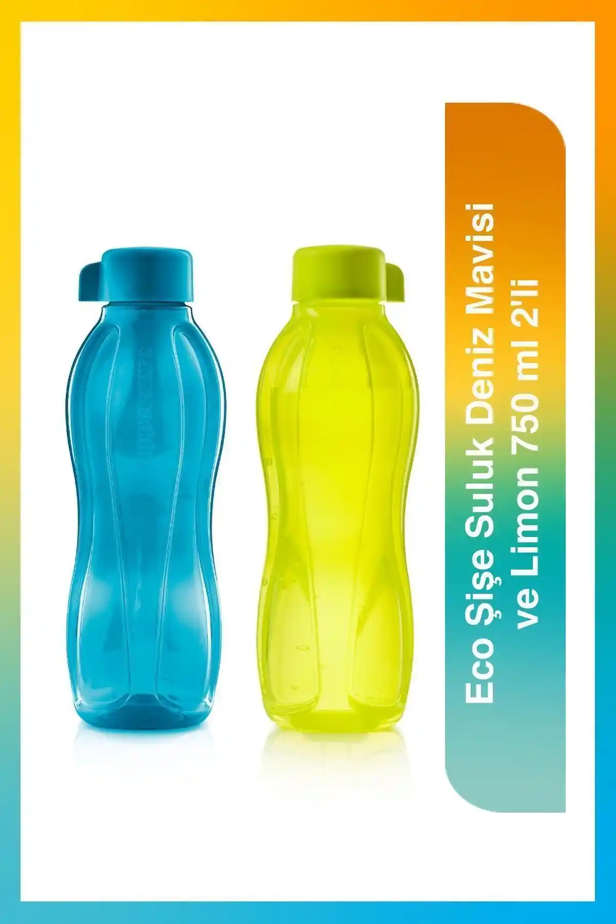 Tupperware Eco Şişe Suluk Deniz Mavisi ve Limon Renk Seçenekleriyle Sağlıklı ve Şık Tasarım