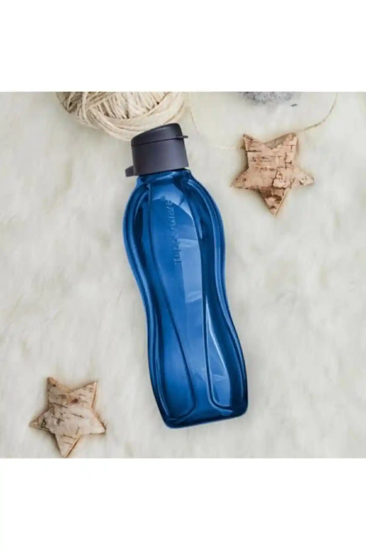 Tupperware Eko Şişe ve Koyu Mavi Eko Suluk Karşılaştırması 1 Litre Su Şişeleri