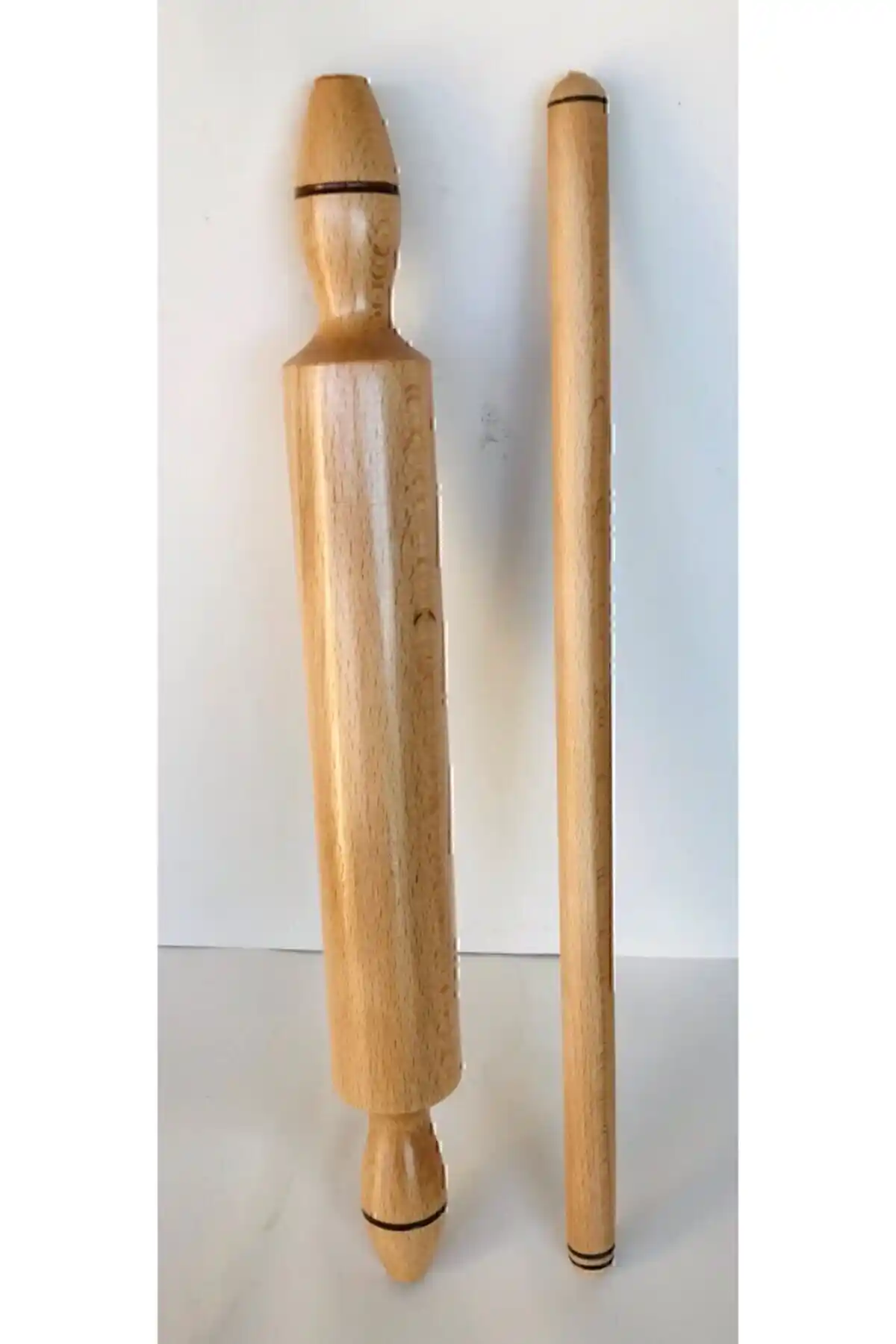 Underground Trade 60 cm Oklava ve 50 cm Döner Merdane Seti Pratik Hamur Açma Aracı