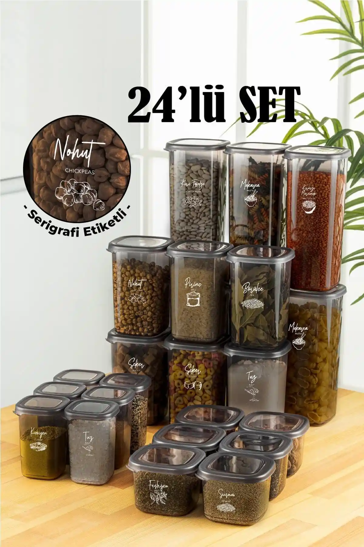 Vienev 24'lü Serigrafi Etiketli Peggy Kare Saklama ve Erzak Setleri İncelemesi